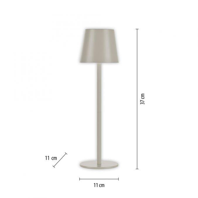 LD 19250-40 EURIA LED stolní lampa lakovaná šedá ochrana proti stříkající vodě na baterie 3000K - LEUCHTEN DIREKT / JUST LIGHT (obrázek 5)