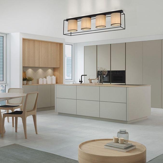 LD 15304-18 RAVEN LED stropní svítidlo látkové stínidlo 4 ramenné černá jednoduchý design - LEUCHTEN DIREKT / JUST LIGHT (obrázek 9)