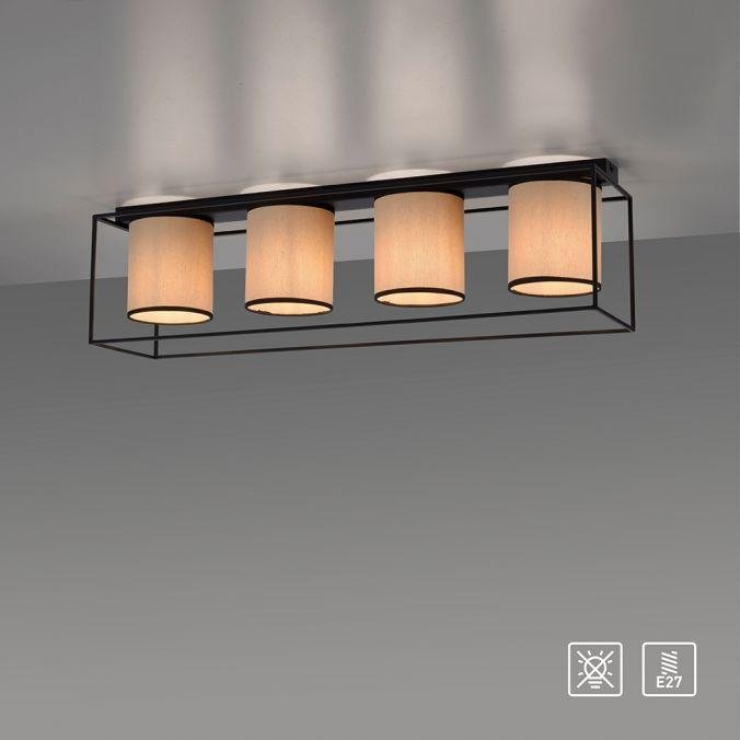 LD 15304-18 RAVEN LED stropní svítidlo látkové stínidlo 4 ramenné černá jednoduchý design - LEUCHTEN DIREKT / JUST LIGHT (obrázek 10)
