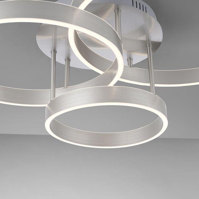 LD 15157-55 LILLUTI LED stropní svítidlo 3 ramenné stříbrná přímé/nepřímé osvětlení stmívatelné dálkový ovladač 3000K - LEUCHTEN DIREKT / JUST LIGHT (obrázek 4)