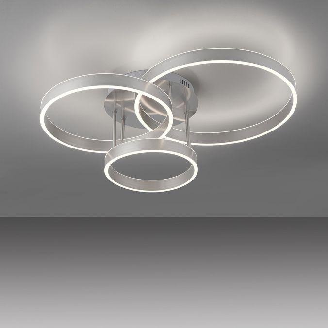 LD 15157-55 LILLUTI LED stropní svítidlo 3 ramenné stříbrná přímé/nepřímé osvětlení stmívatelné dálkový ovladač 3000K - LEUCHTEN DIREKT / JUST LIGHT (obrázek 5)