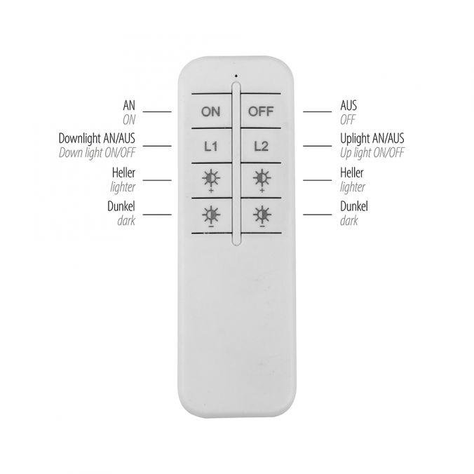 LD 15157-55 LILLUTI LED stropní svítidlo 3 ramenné stříbrná přímé/nepřímé osvětlení stmívatelné dálkový ovladač 3000K - LEUCHTEN DIREKT / JUST LIGHT (obrázek 7)