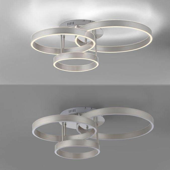 LD 15157-55 LILLUTI LED stropní svítidlo 3 ramenné stříbrná přímé/nepřímé osvětlení stmívatelné dálkový ovladač 3000K - LEUCHTEN DIREKT / JUST LIGHT (obrázek 11)