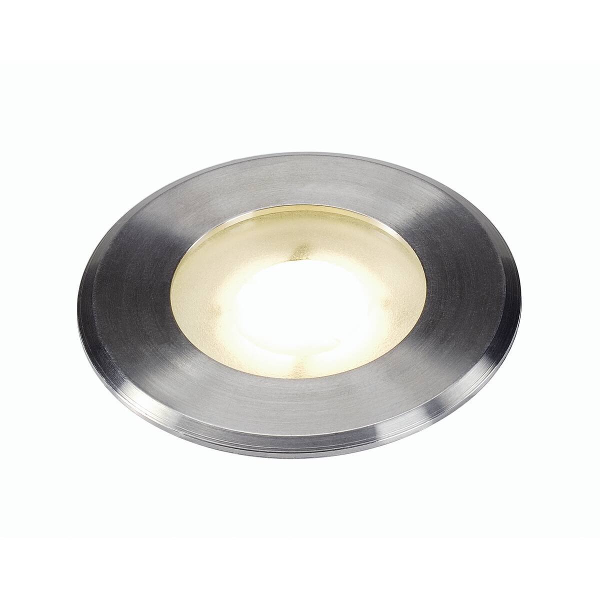 LA 228412 DASAR FLAT LED 230V česaná ocel 230V LED 4.3W IP67 3000K - BIG WHITE (SLV)