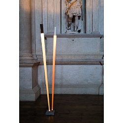 Obrázek pro produkt AKCE - Stojací lampa Bamboo 3000K 2,8W + 2700K 11,6W bílá + oranžová - Viabizzuno
