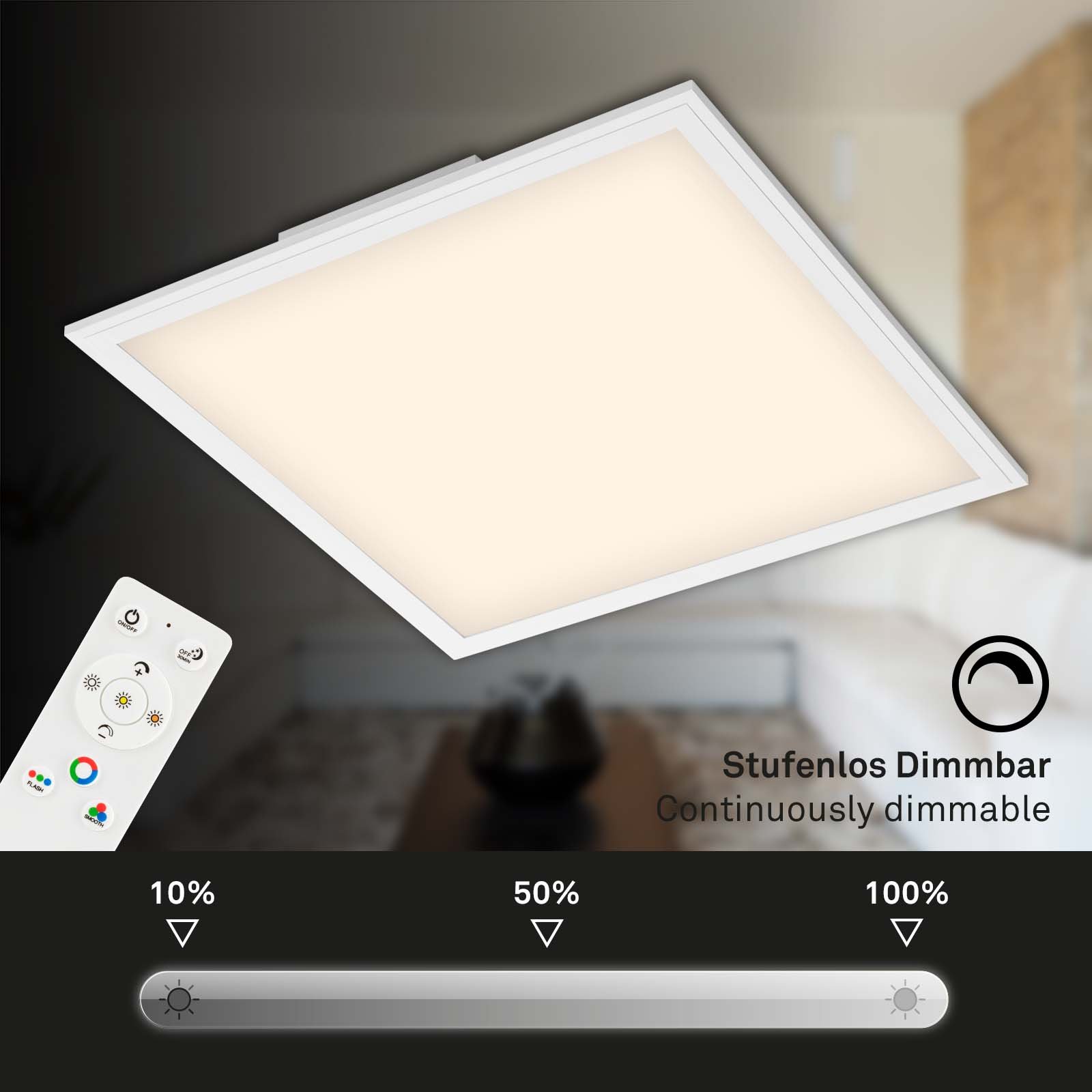 BRILO 7152-016 RGB LED stropní svítidlo, noční světlo, stmívatelné - BRILO (obrázek 3)