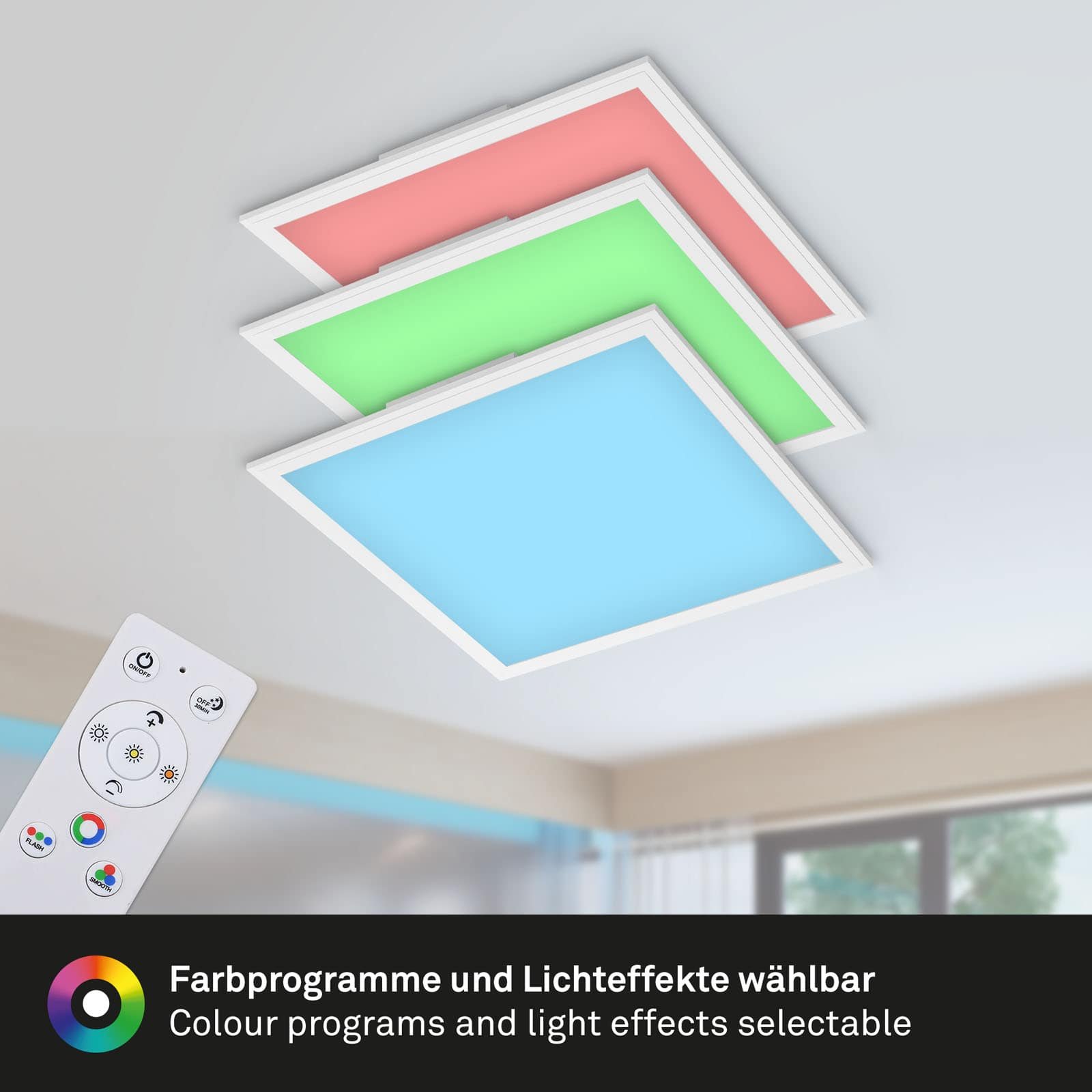 BRILO 7152-016 RGB LED stropní svítidlo, noční světlo, stmívatelné - BRILO (obrázek 5)
