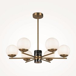 Obrázek pro produkt Závěsné svítidlo Marble E27 6x60W mosaz kov opálové sklo - MAYTONI
