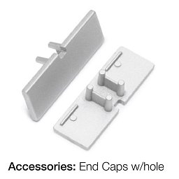 Obrázek pro produkt Koncovka pro profil G Deco s otvorem šedá 2x - TLG