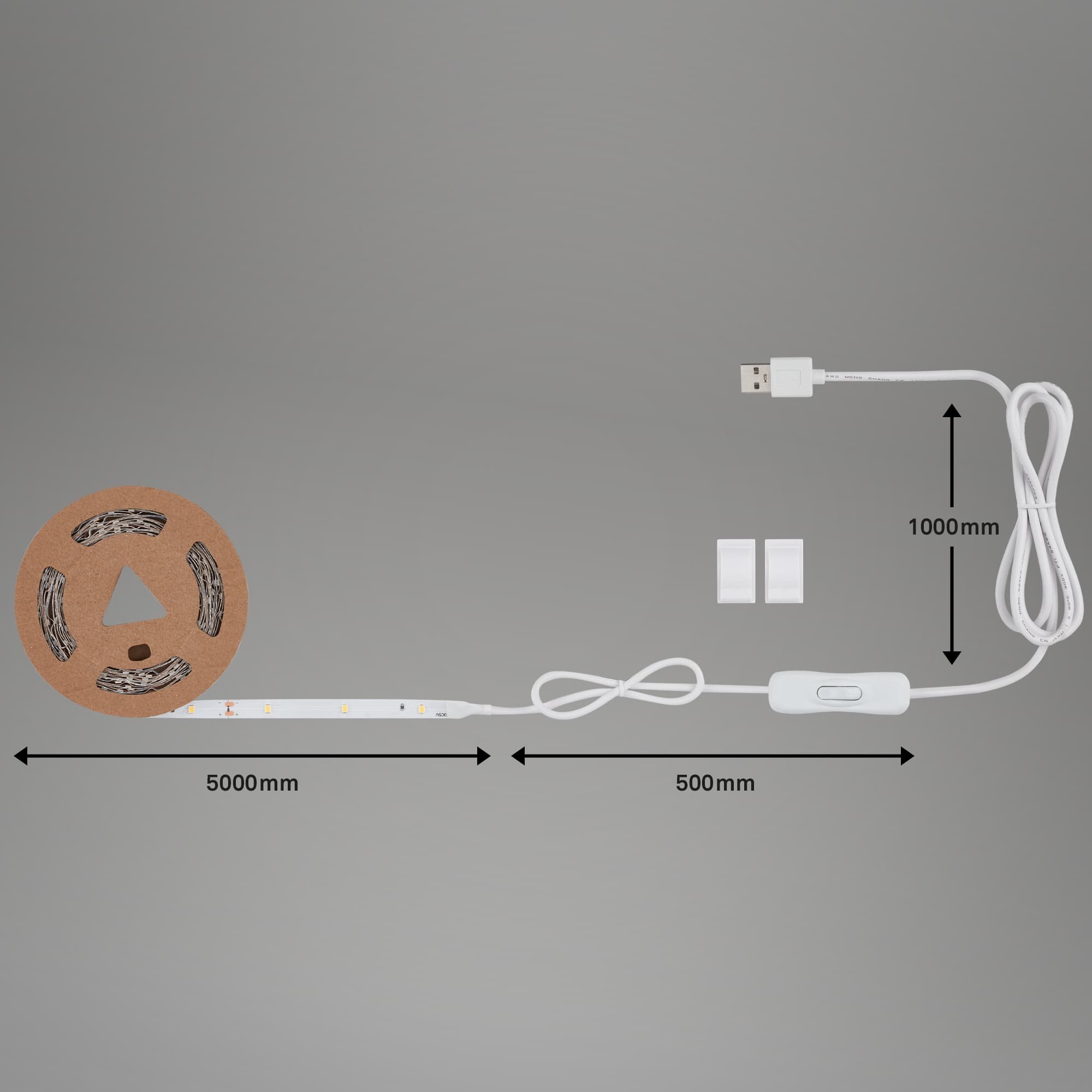 BRILO 2316150 LED pásek, 500 cm, USB, 4W, 500lm, bílé - BRILO (obrázek 6)