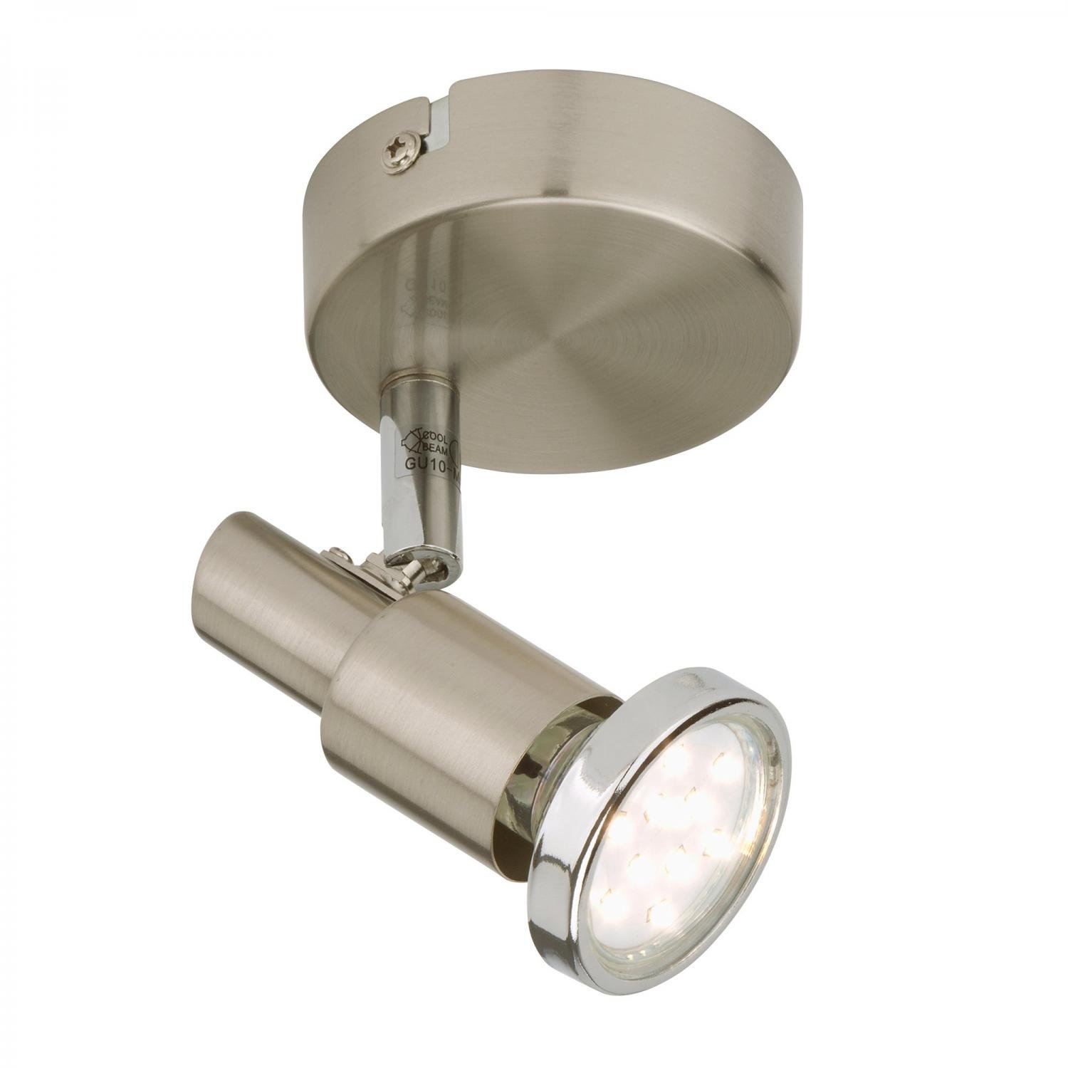 BRILO 2991-012B Bodové svítidlo pr. 8 cm 1xGU10 3W 250lm matný nikl - BRILO