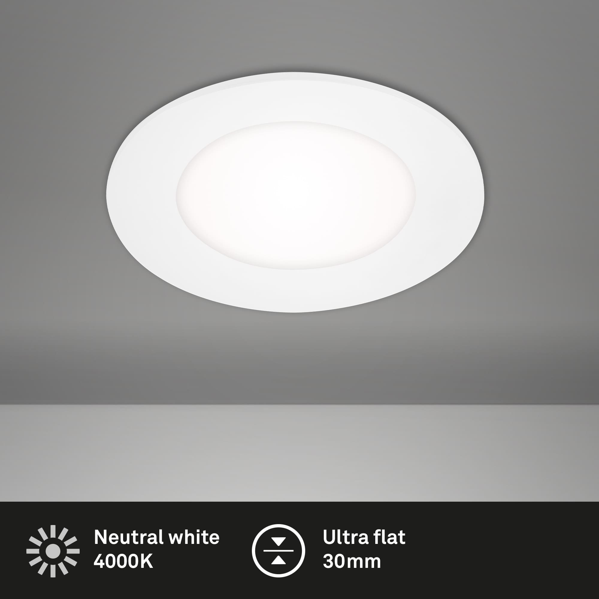 BRI 7125-416 LED vestavné svítidlo pr. 8,6 cm 3W bílé - BRILONER (obrázek 2)