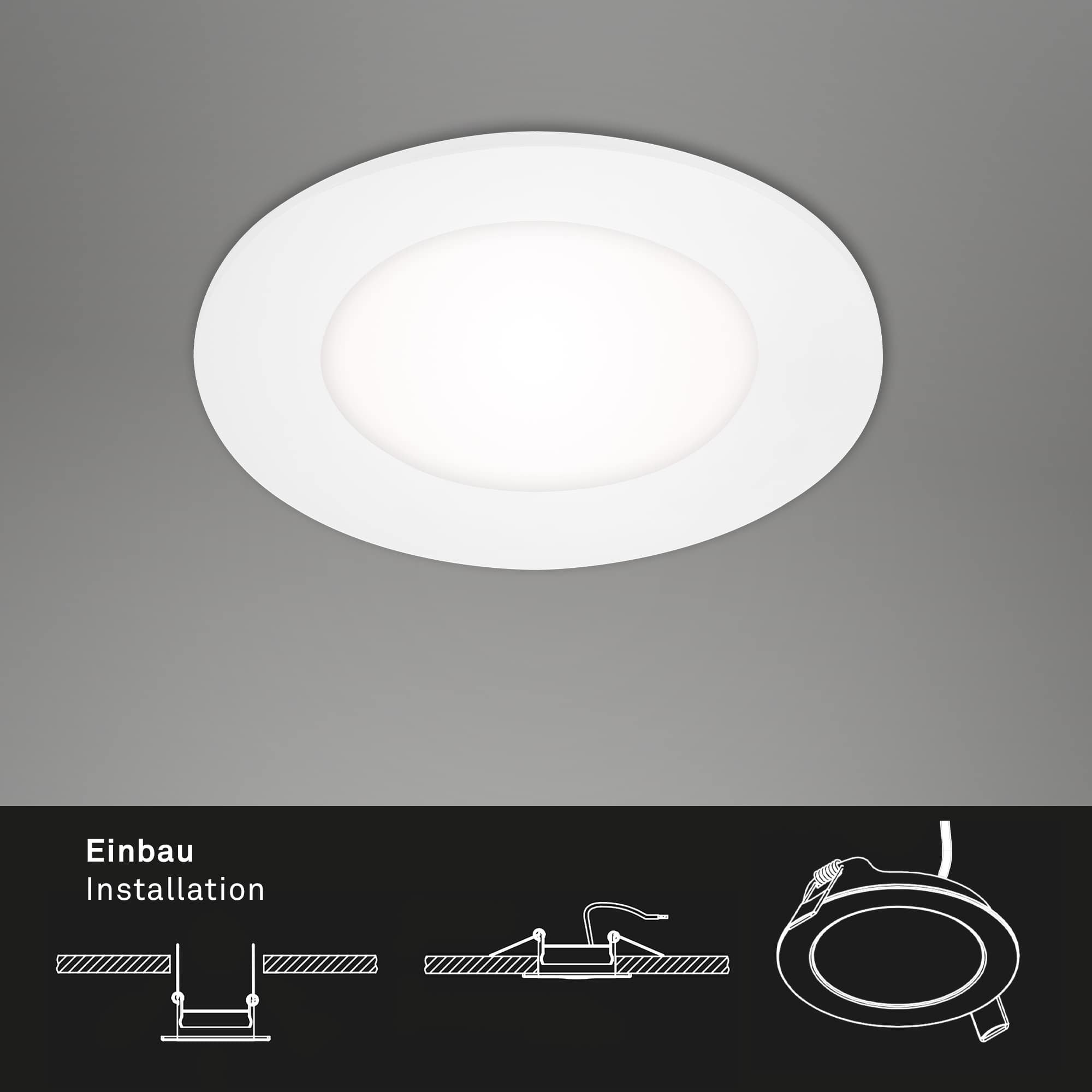 BRI 7125-416 LED vestavné svítidlo pr. 8,6 cm 3W bílé - BRILONER (obrázek 4)