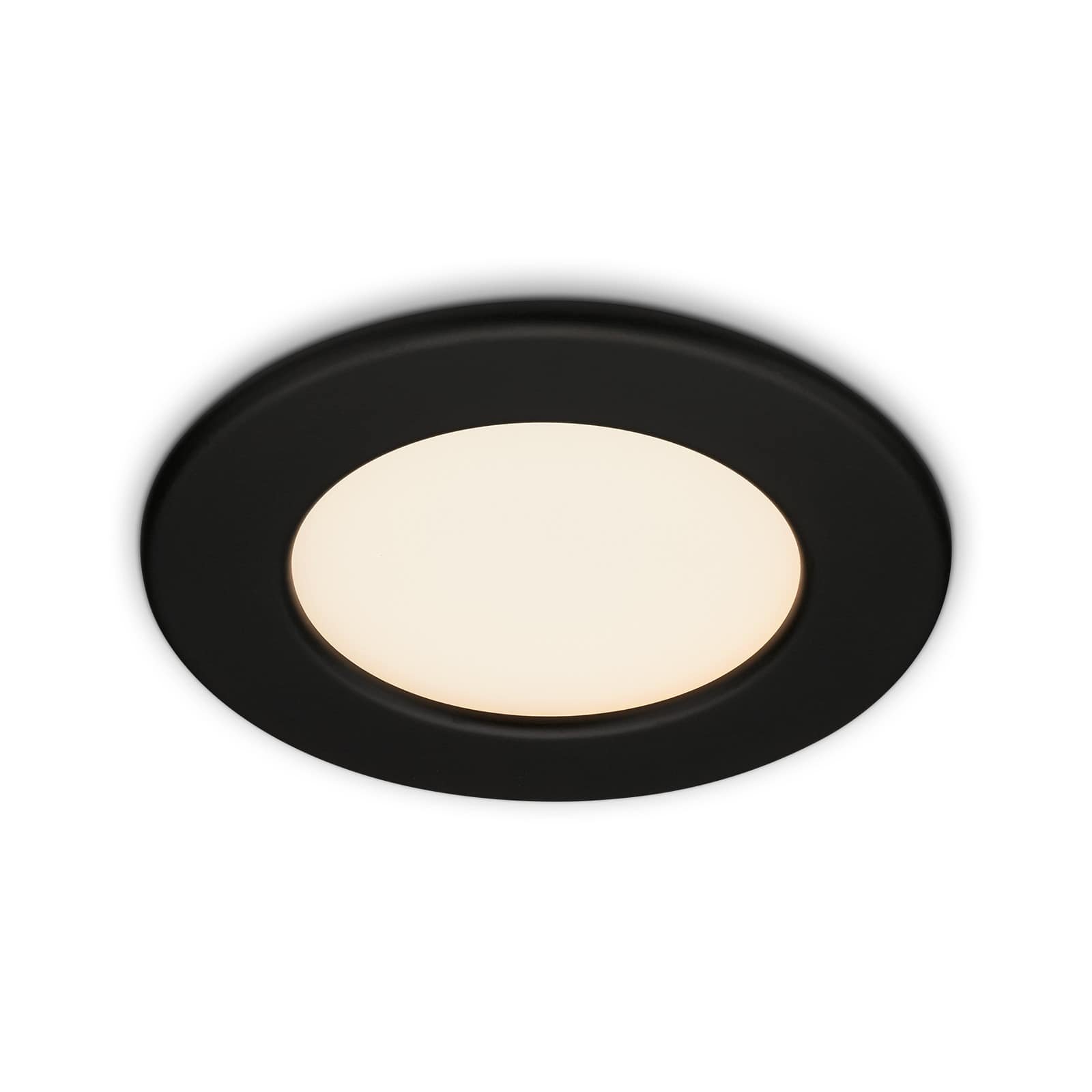Levně BRI 7053-015 LED vestavné svítidlo, pr. 11,5 cm, LED modul, 6W, 600 lm, černá - BRILONER