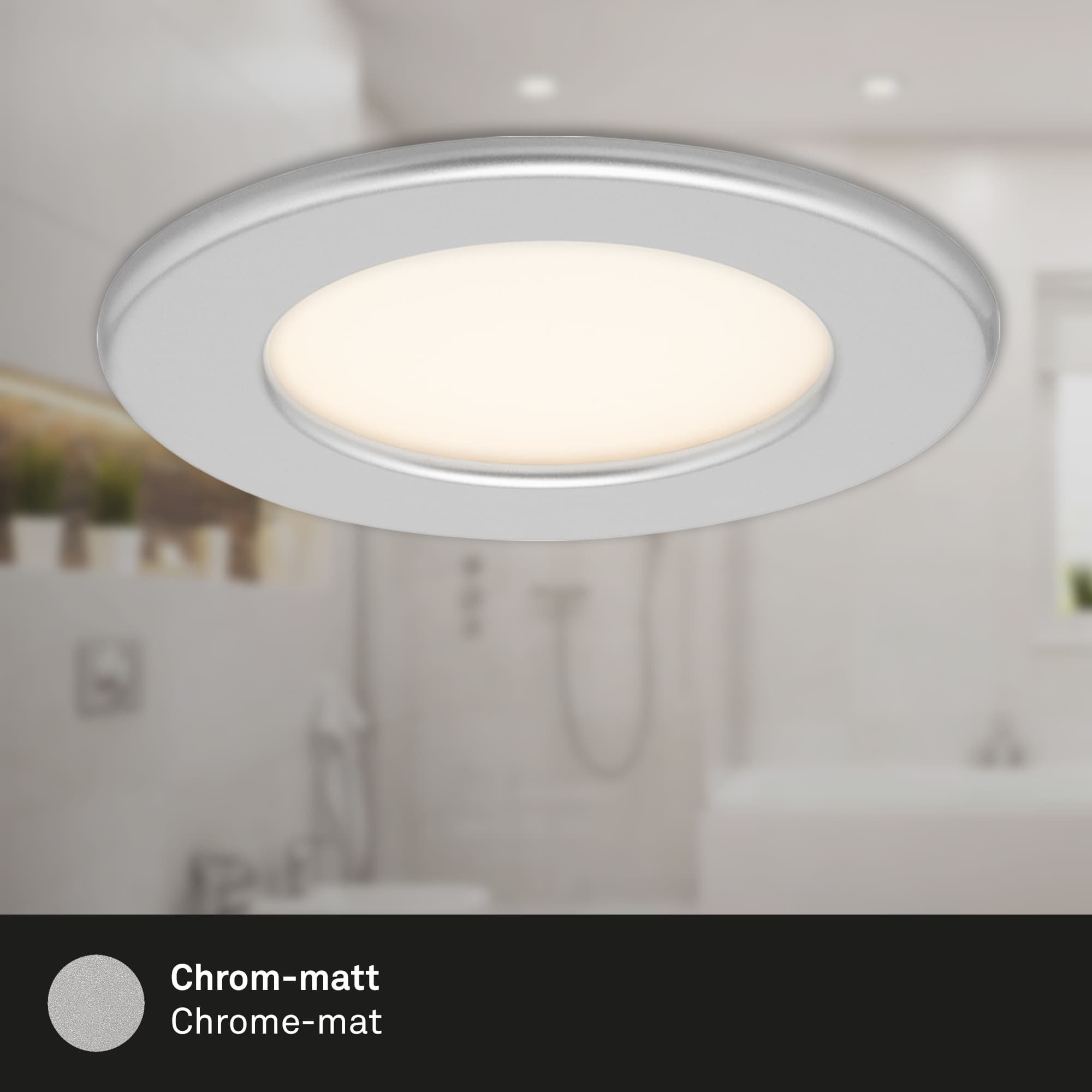 BRI 7053-014 LED vestavné svítidlo, pr. 11,5 cm, 6 W, matný chrom - BRILONER (obrázek 3)