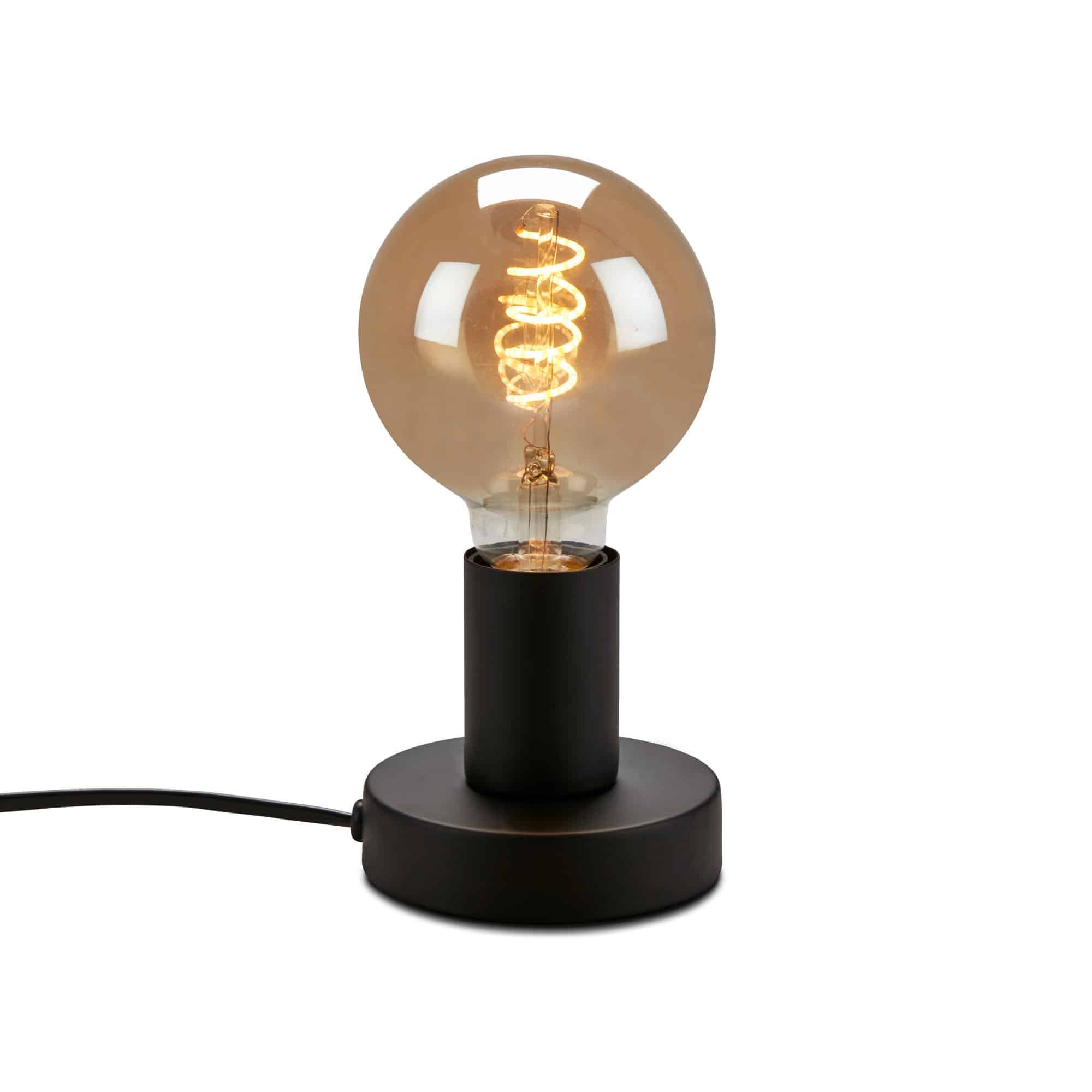 BRILO 7023-015 Stolní lampa, pr. 10 cm, max. 10 W, černá - BRILO