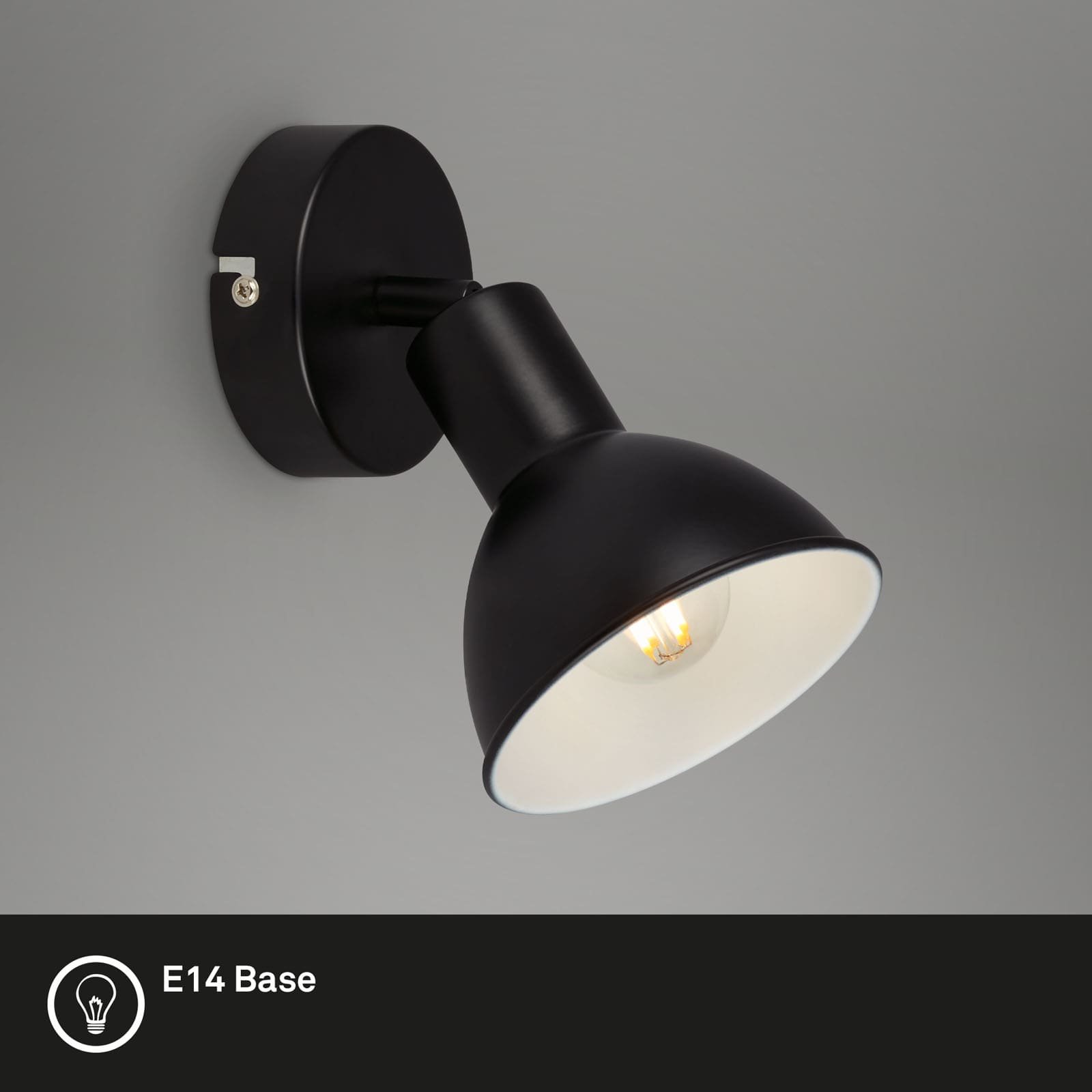 BRILO 2674-015 Bodové svítidlo pr. 9 cm 1x E14 max. 25W černá - BRILO (obrázek 2)