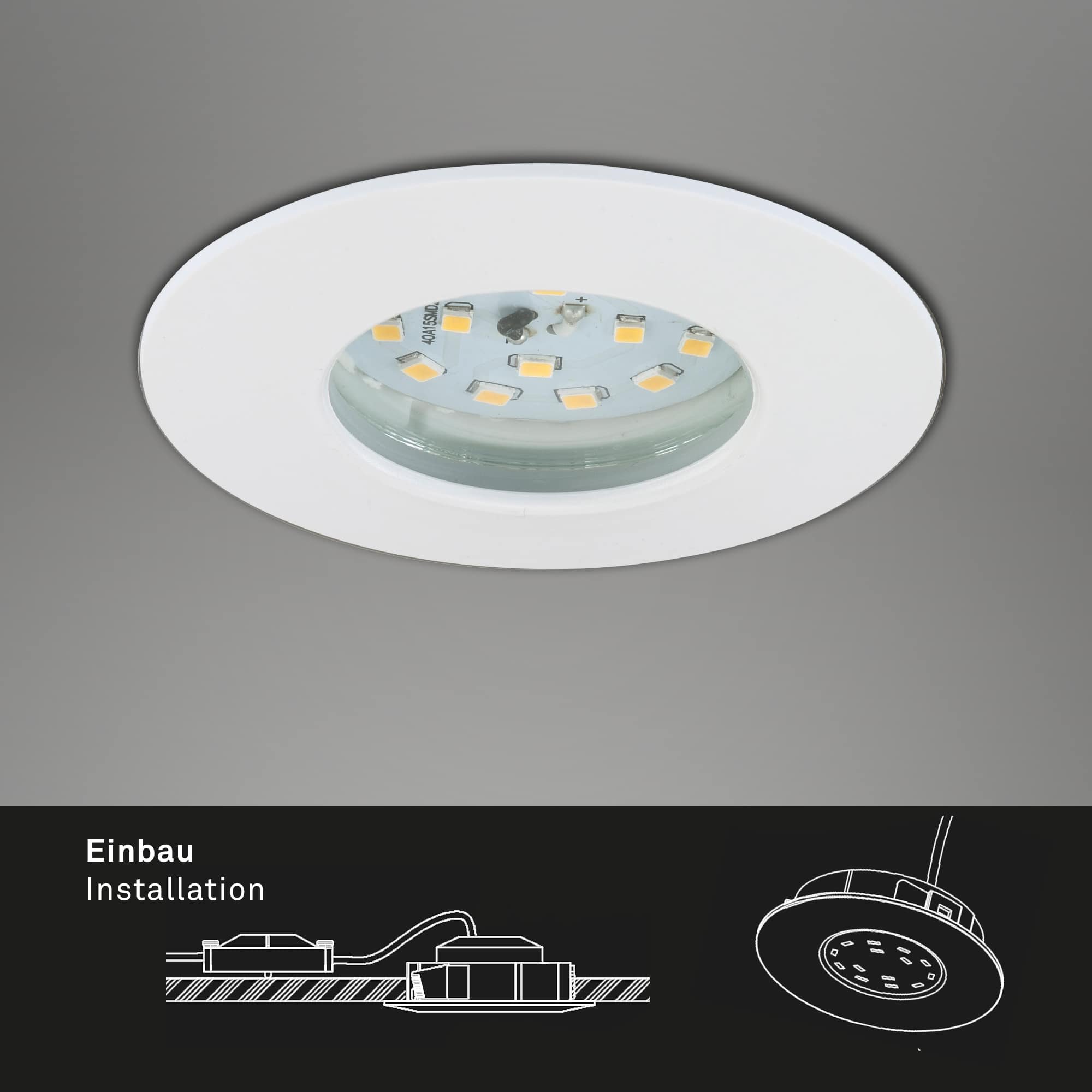 BRI 7204-016 LED vestavné svítidlo, pr. 7,5 cm, bílé - BRILONER (obrázek 3)