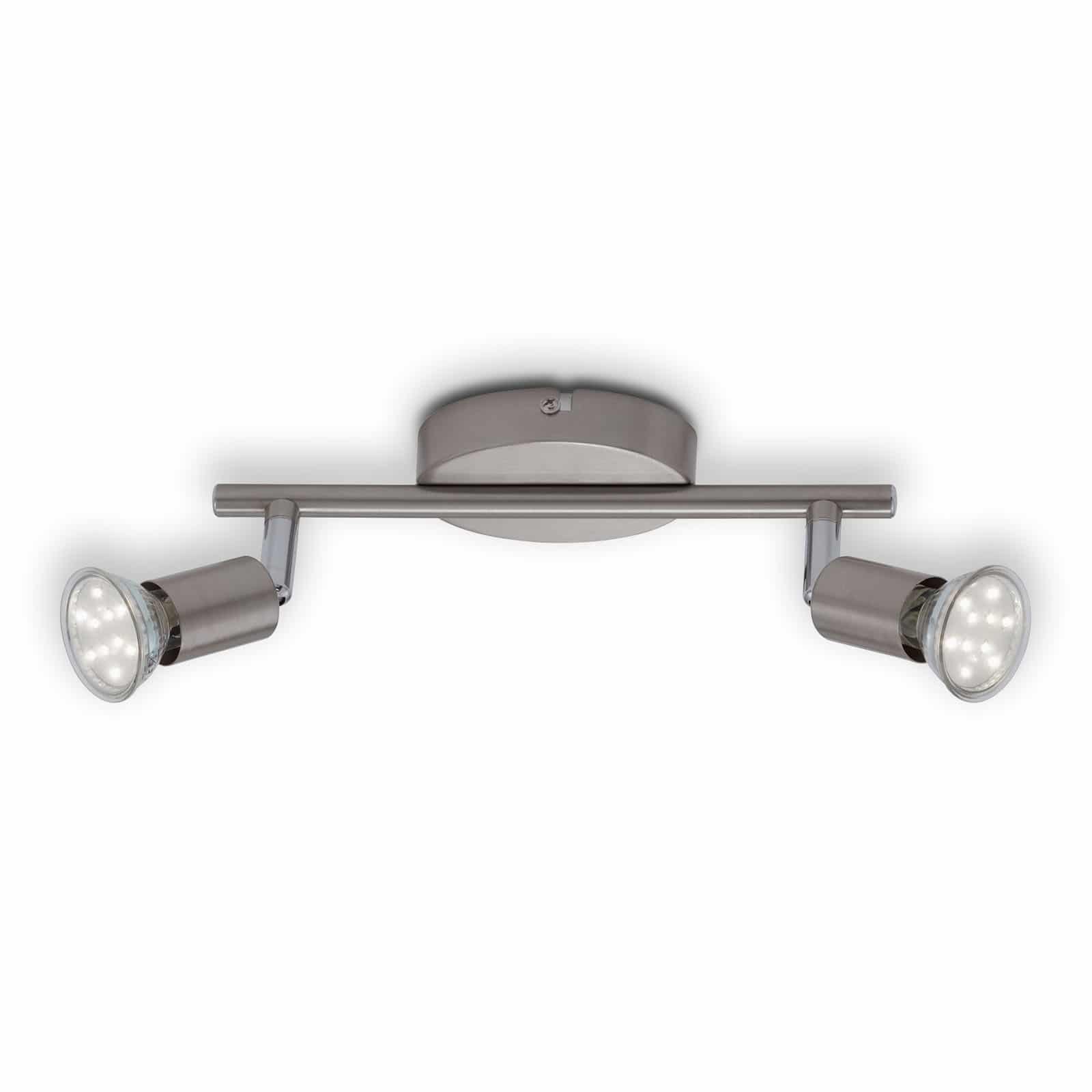 BRILO 2767-022 Bodové svítidlo 25,5 cm 2xGU10 3W 250lm matný nikl - BRILO