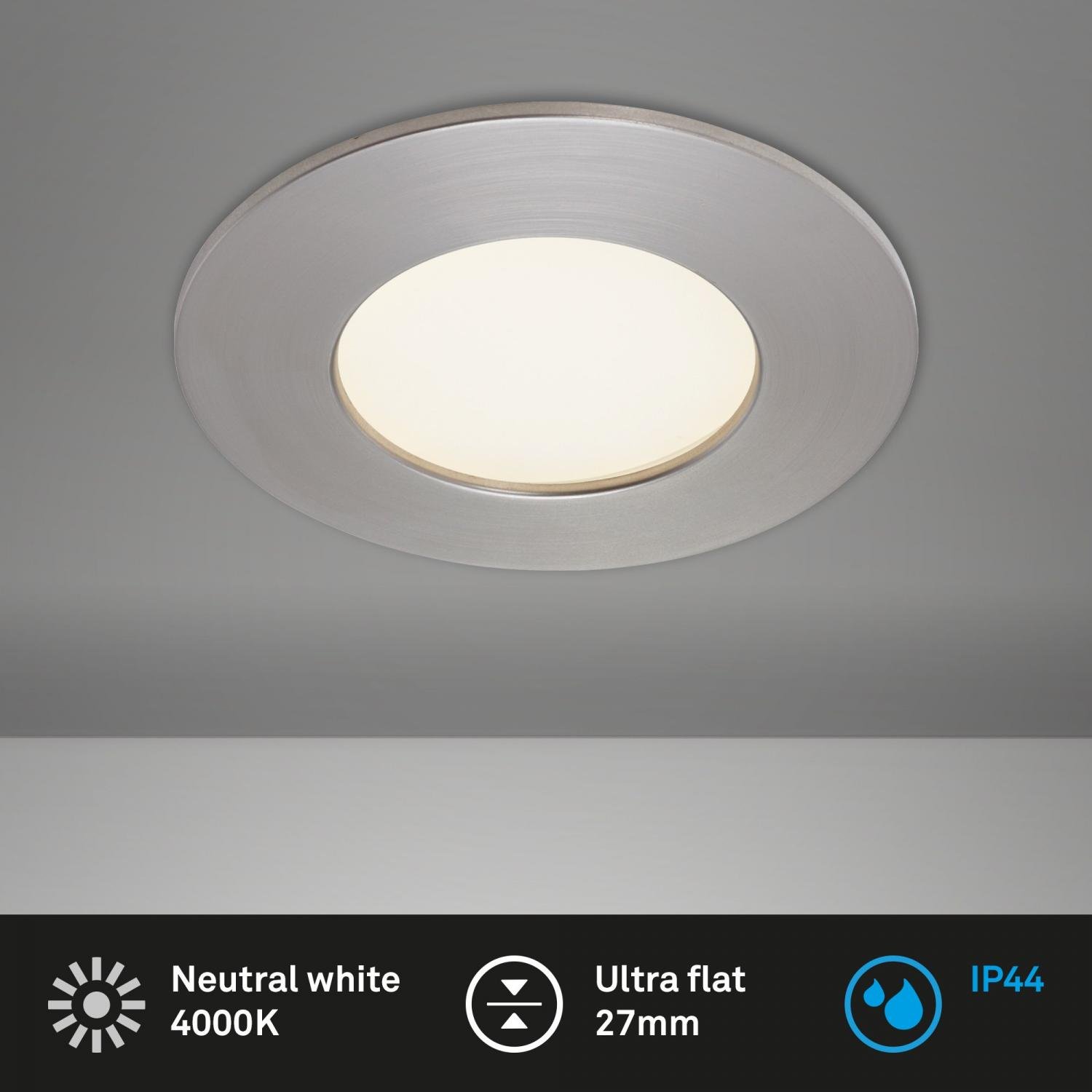 BRI 7113-412 LED vestavné svítidlo, pr. 8,5 cm, 5 W, matný nikl - BRILONER (obrázek 2)