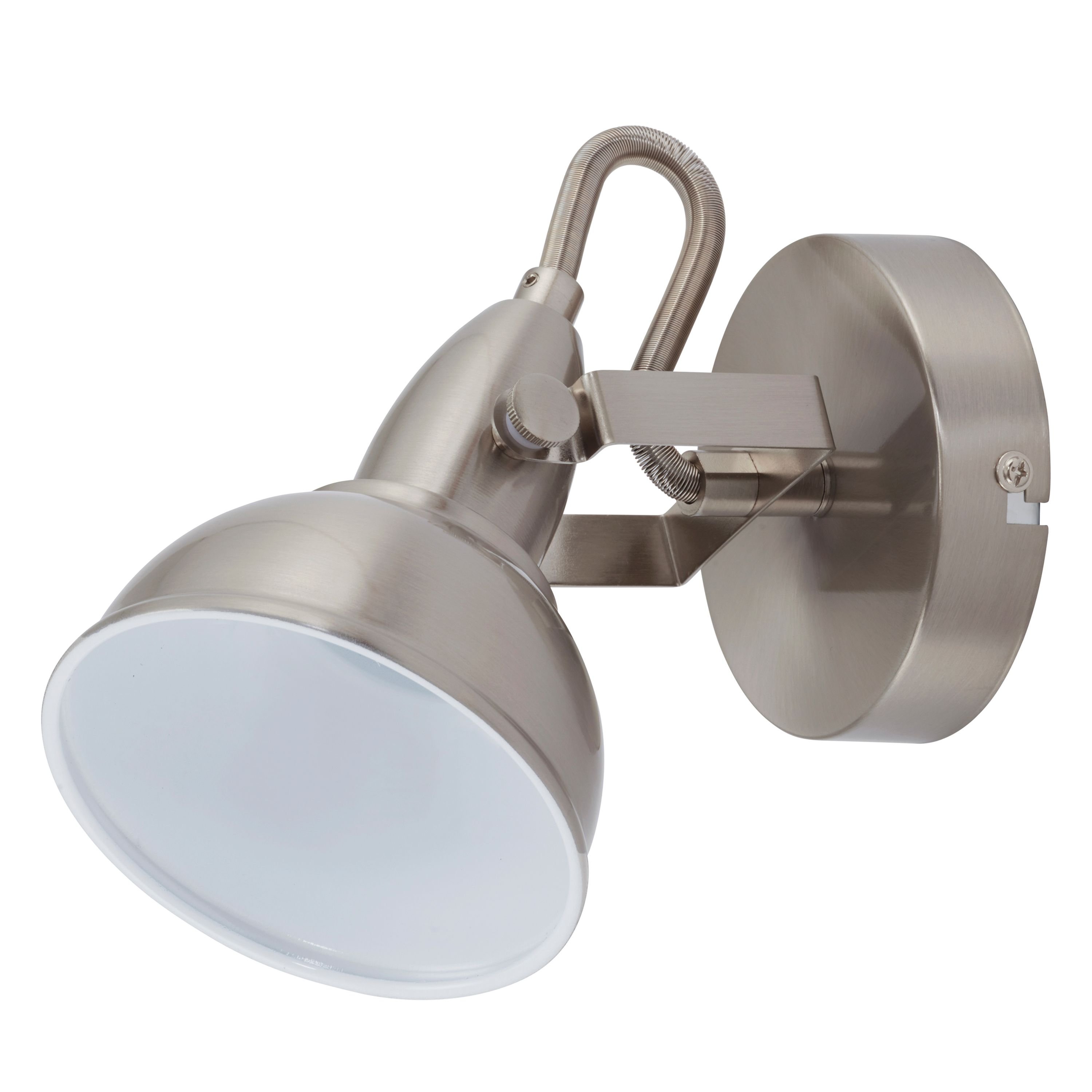 BRILO 2049-012 Bodové svítidlo pr. 10 cm 1x E14 40W satén-bílé - BRILO