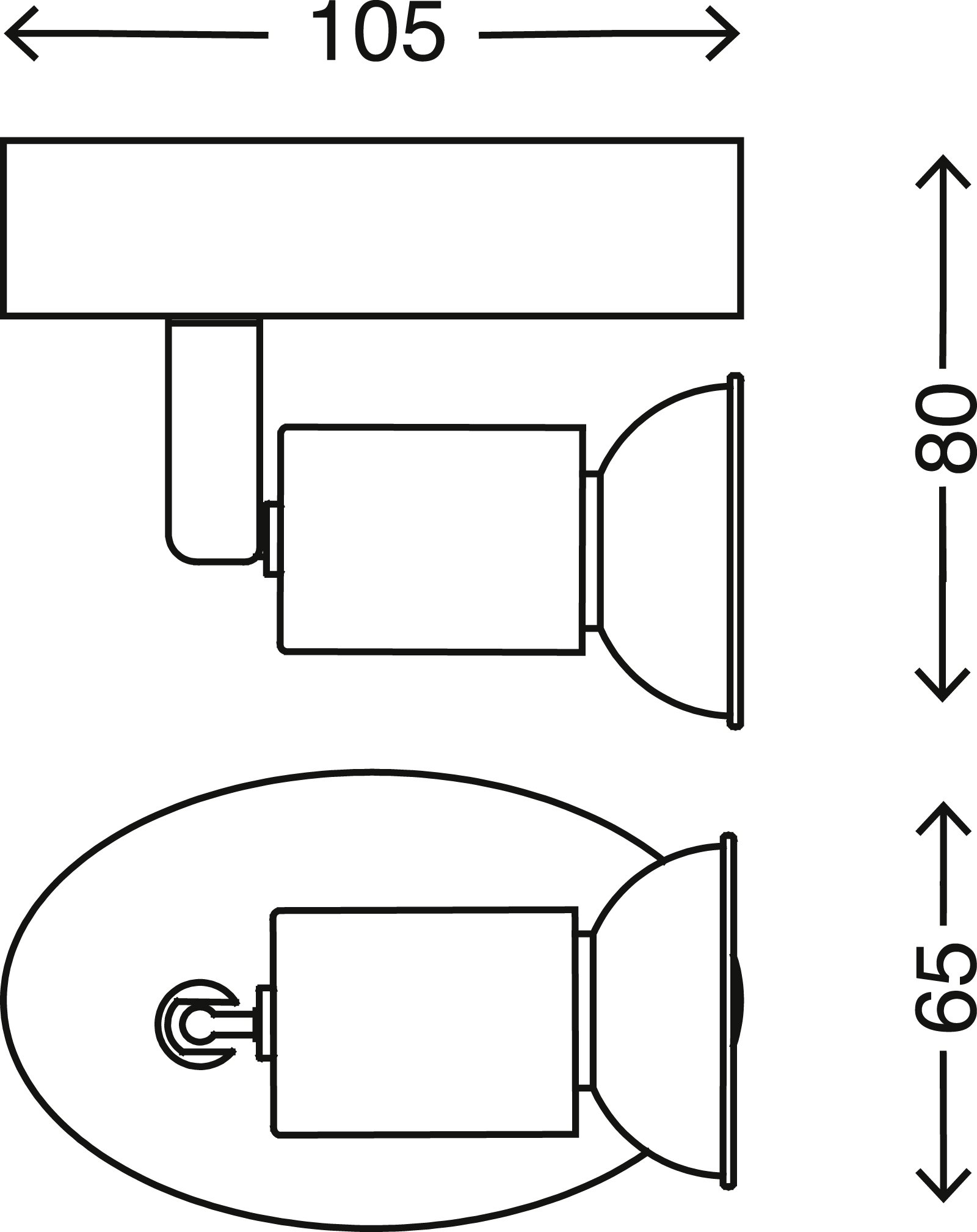 BRI 2767-016 Bodové svítidlo 10,5 cm 1xGU10 3W 250lm bílé - BRILONER (obrázek 3)