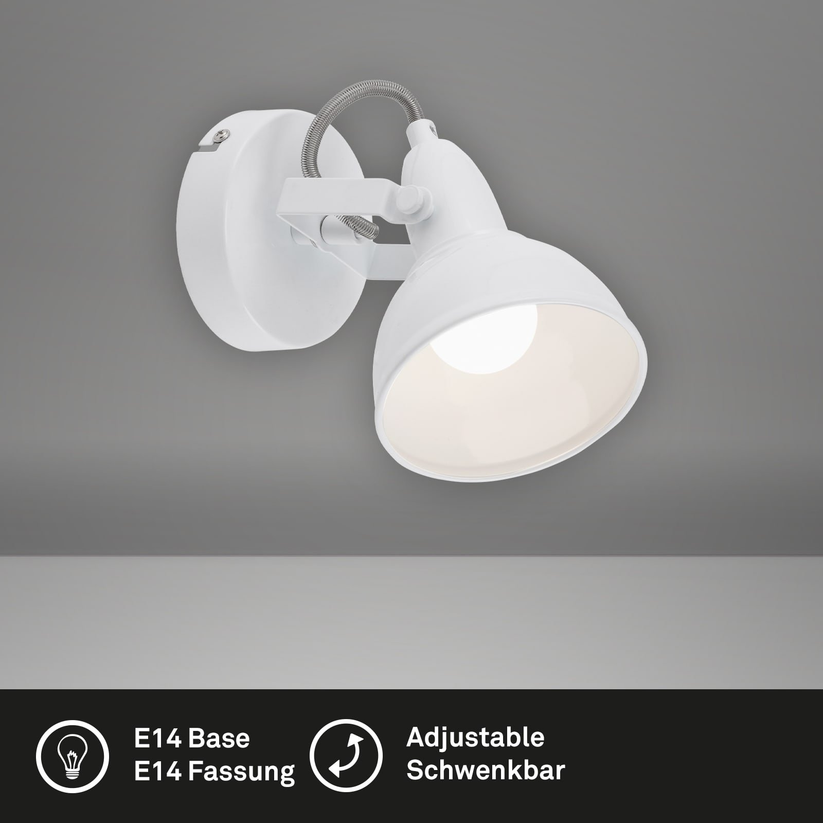 BRILO 2049-016 Bodové svítidlo pr. 10 cm 1x E14 40W bílé - BRILO (obrázek 2)