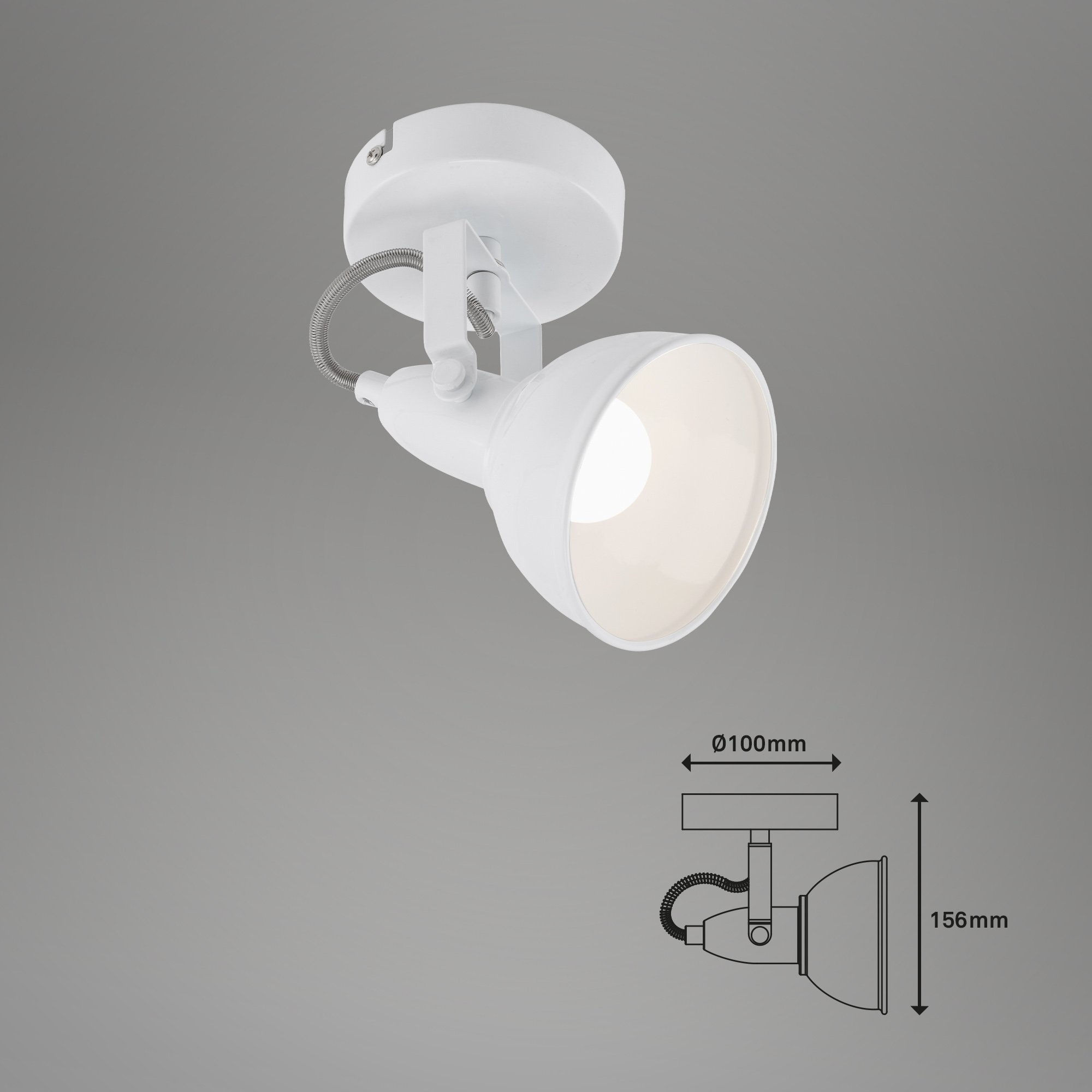 BRILO 2049-016 Bodové svítidlo pr. 10 cm 1x E14 40W bílé - BRILO (obrázek 5)
