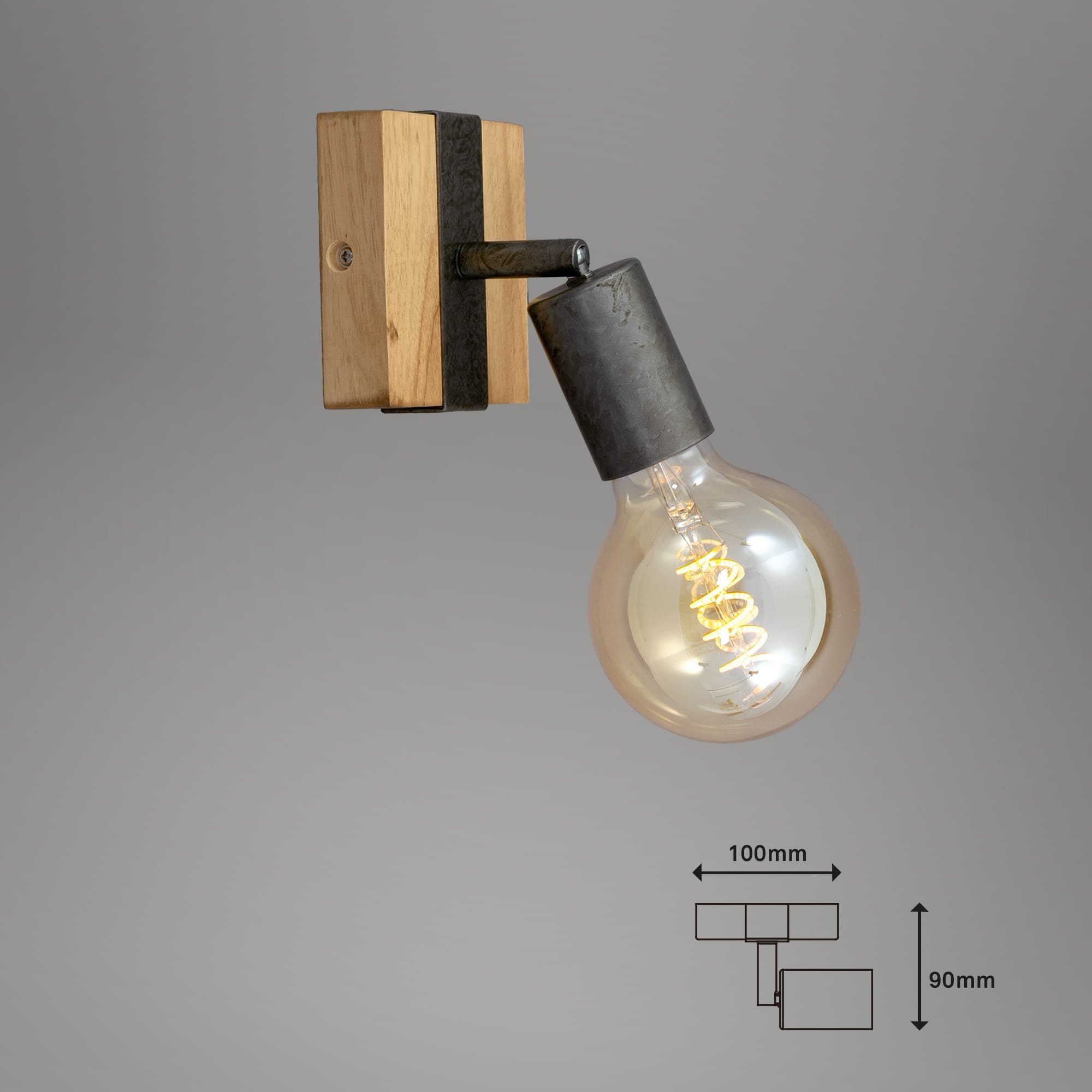 BRILO 2900-011 Bodové svítidlo 10,3 cm 1x E27 25W šedá - BRILO (obrázek 6)