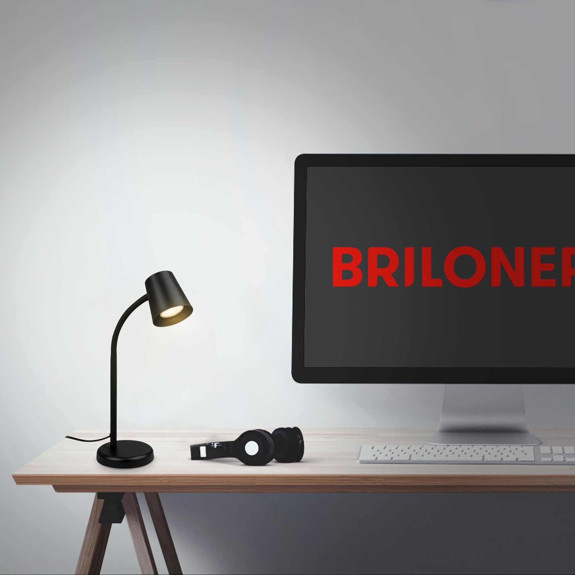 BRILO 7476015 Stolní lampa, 38,5 cm, 1x GU10, max. 9W, černá - BRILO (obrázek 5)
