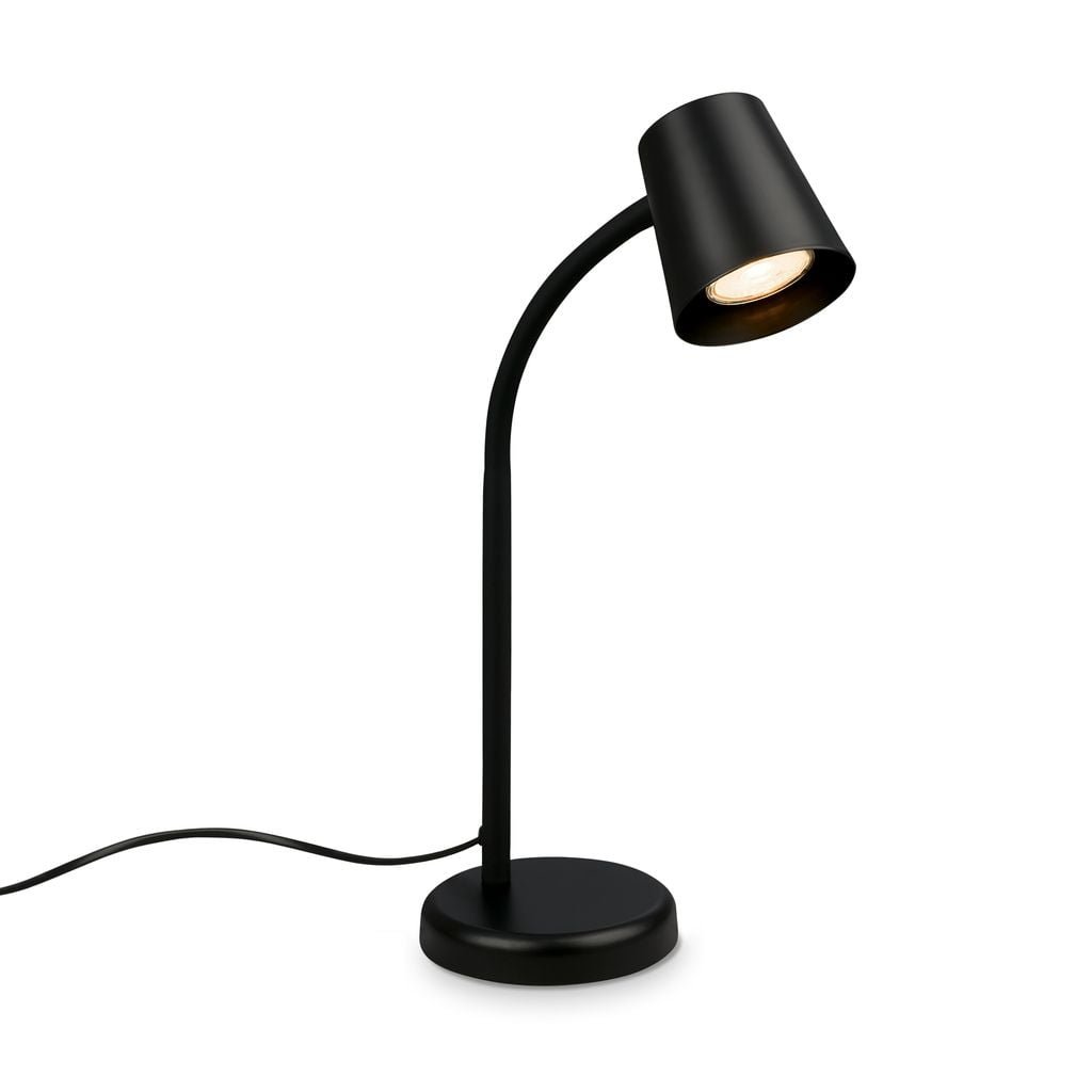 BRILO 7476015 Stolní lampa, 38,5 cm, 1x GU10, max. 9W, černá - BRILO