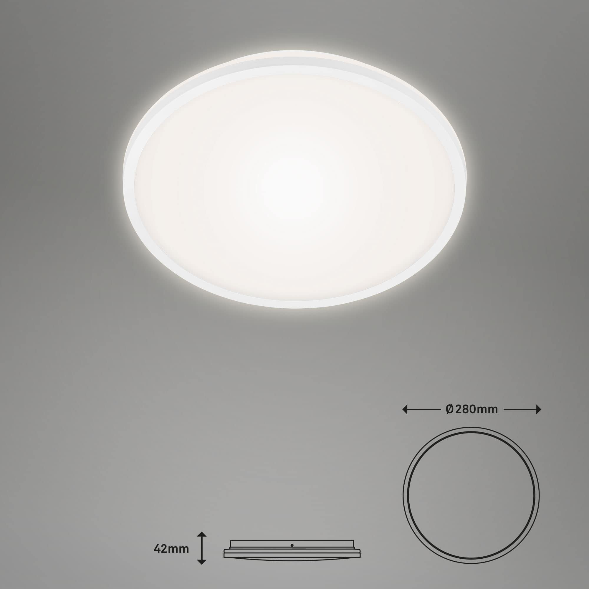 BRILO 3046-016 LED stropní svítidlo pr. 28 cm 15W 1500lm bílé - BRILO (obrázek 4)
