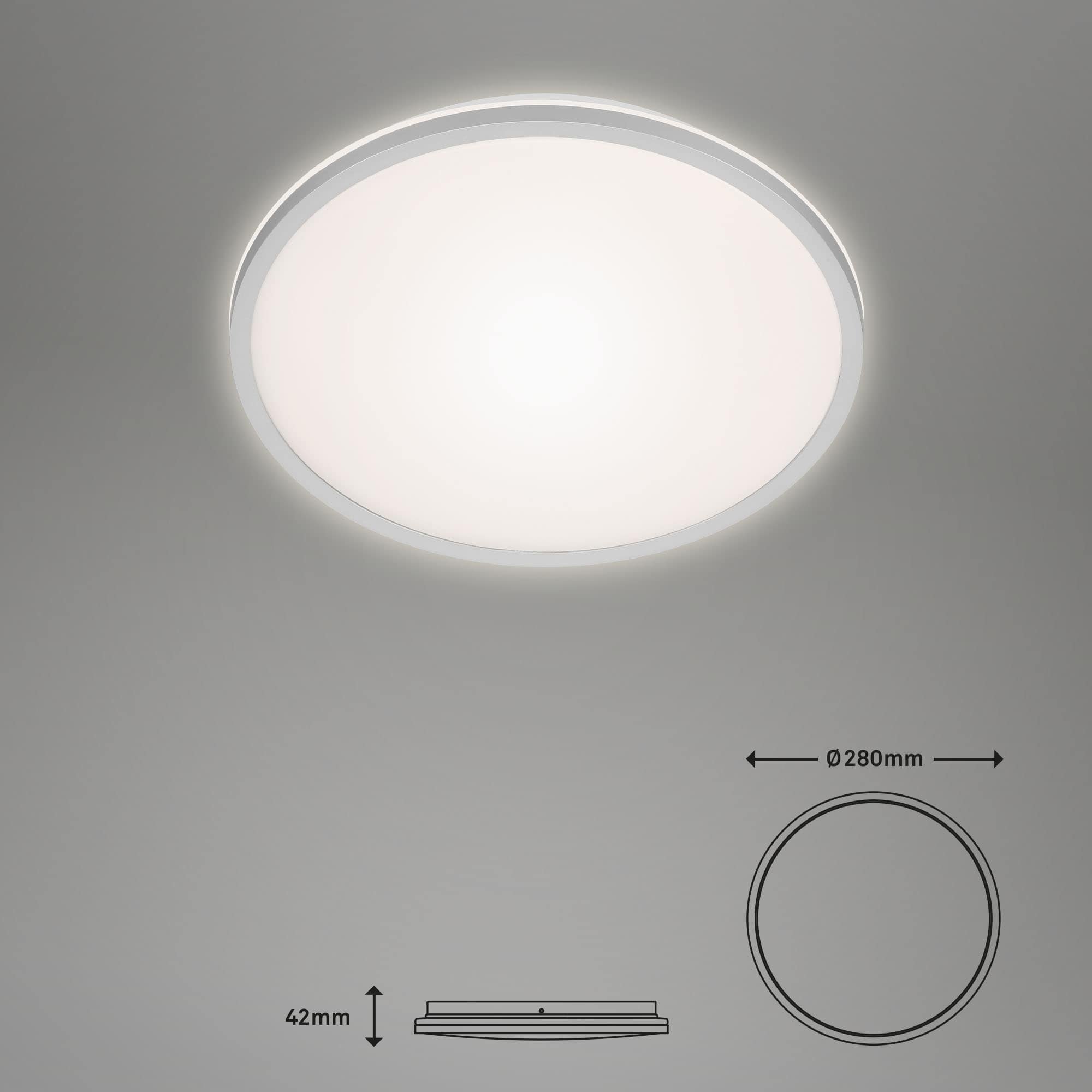 BRILO 3046-014 LED stropní svítidlo pr. 28 cm 15W 1500lm stříbrná - BRILO (obrázek 5)