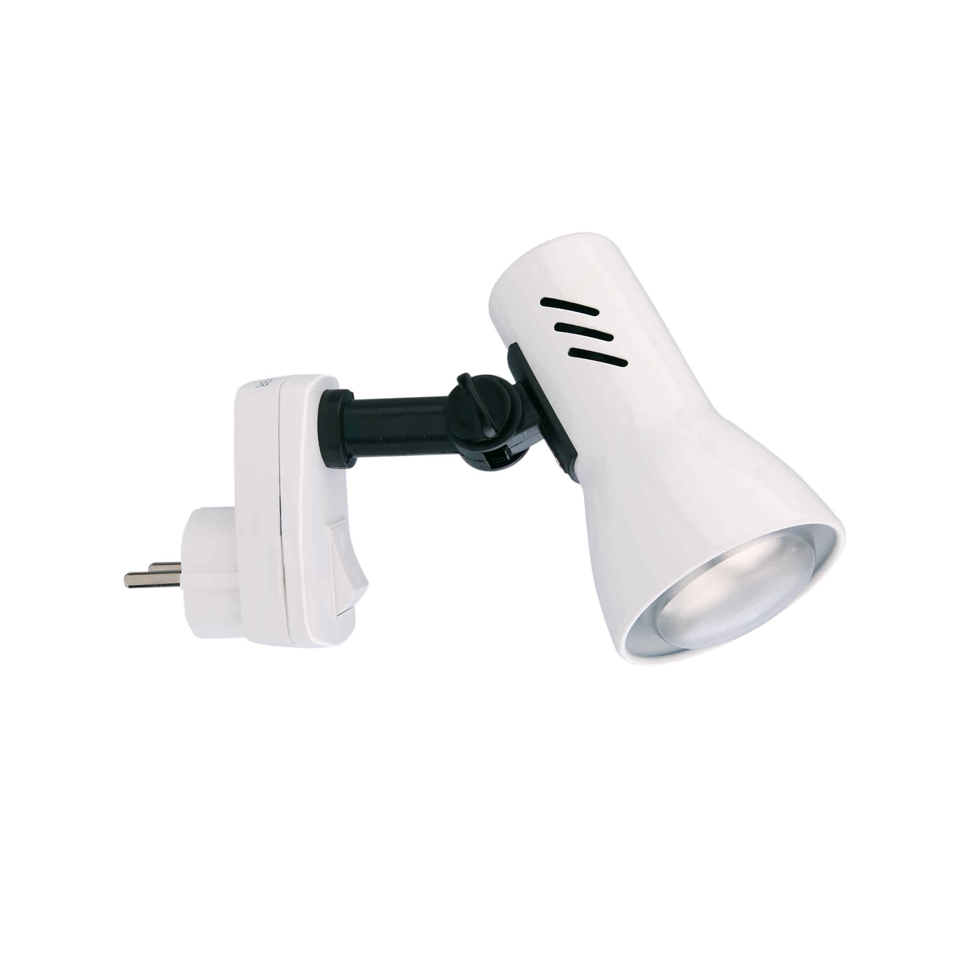 BRI 2763-016P Svítidlo do zásuvky 10,5 cm 1x E14 25W bílé - BRILONER