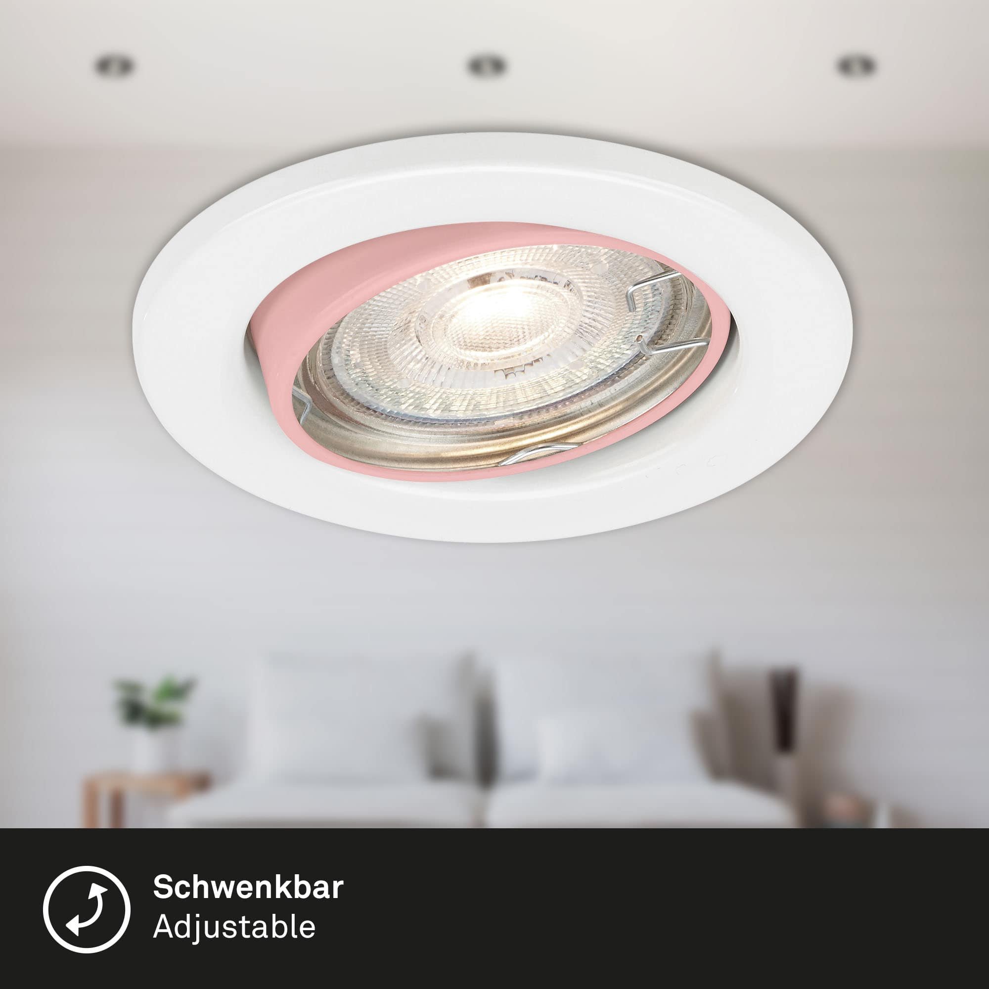 BRILO 7050-036 3ks sada LED vestavné svítidlo, pr. 8,6 cm, 5 W, bílé - BRILO (obrázek 4)