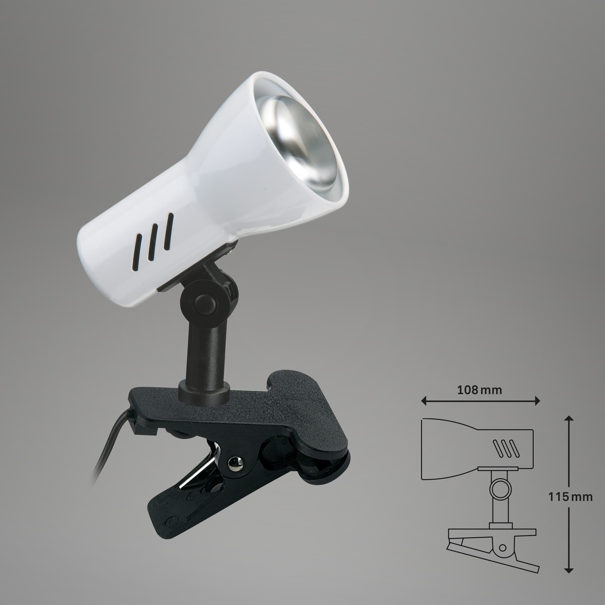 BRI 2794-016P Svítidlo se svorkou 11,5 cm 1x E14 40W bílé - BRILONER (obrázek 5)