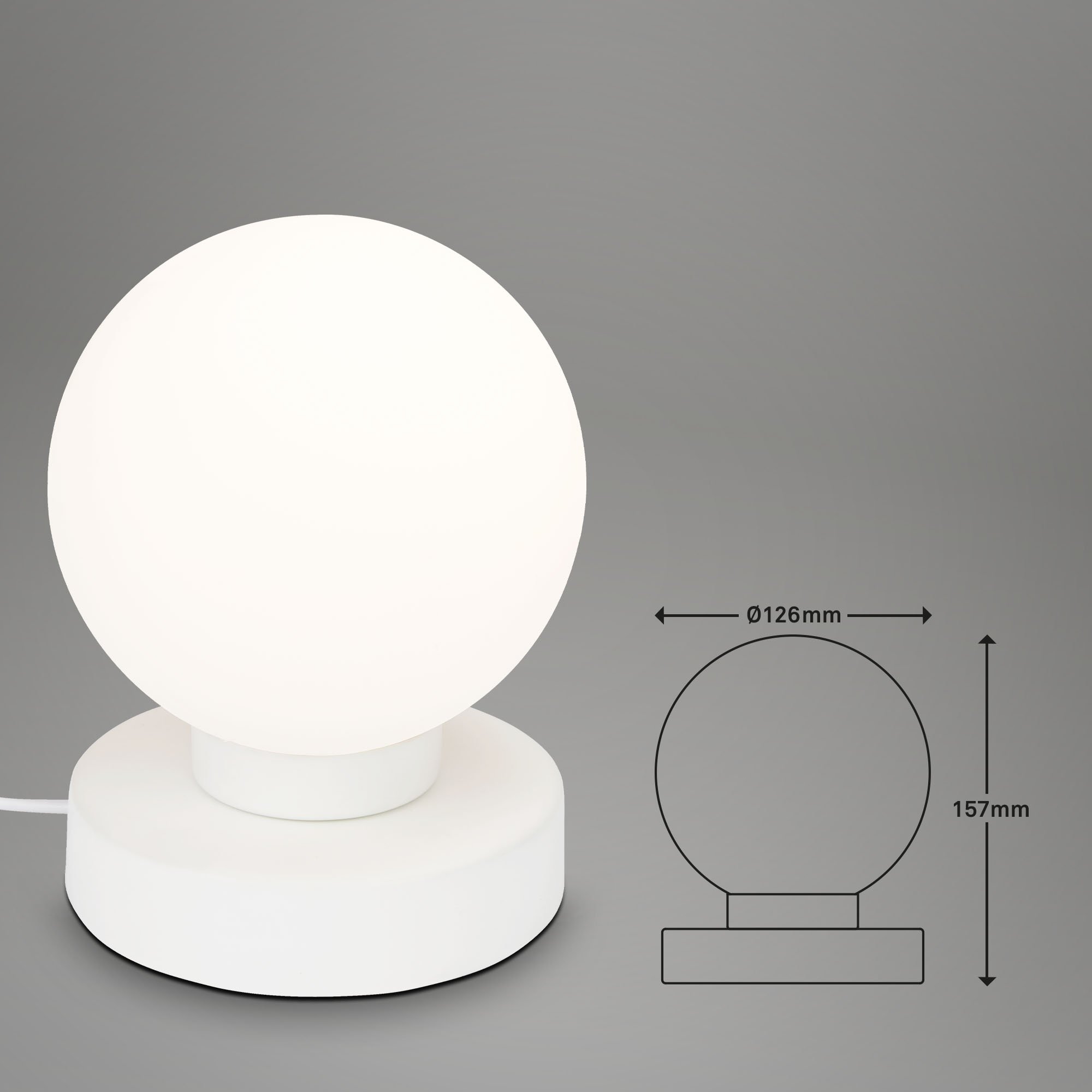 BRILO 7021-016 Stolní lampa, 15,7 cm, max. 25 W, bílé - BRILO (obrázek 6)