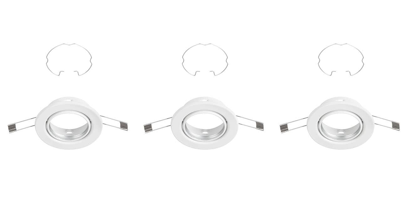BRI 7110-036 3ks sada vestavné svítidlo, pr. 8,6 cm, bílé - BRILONER