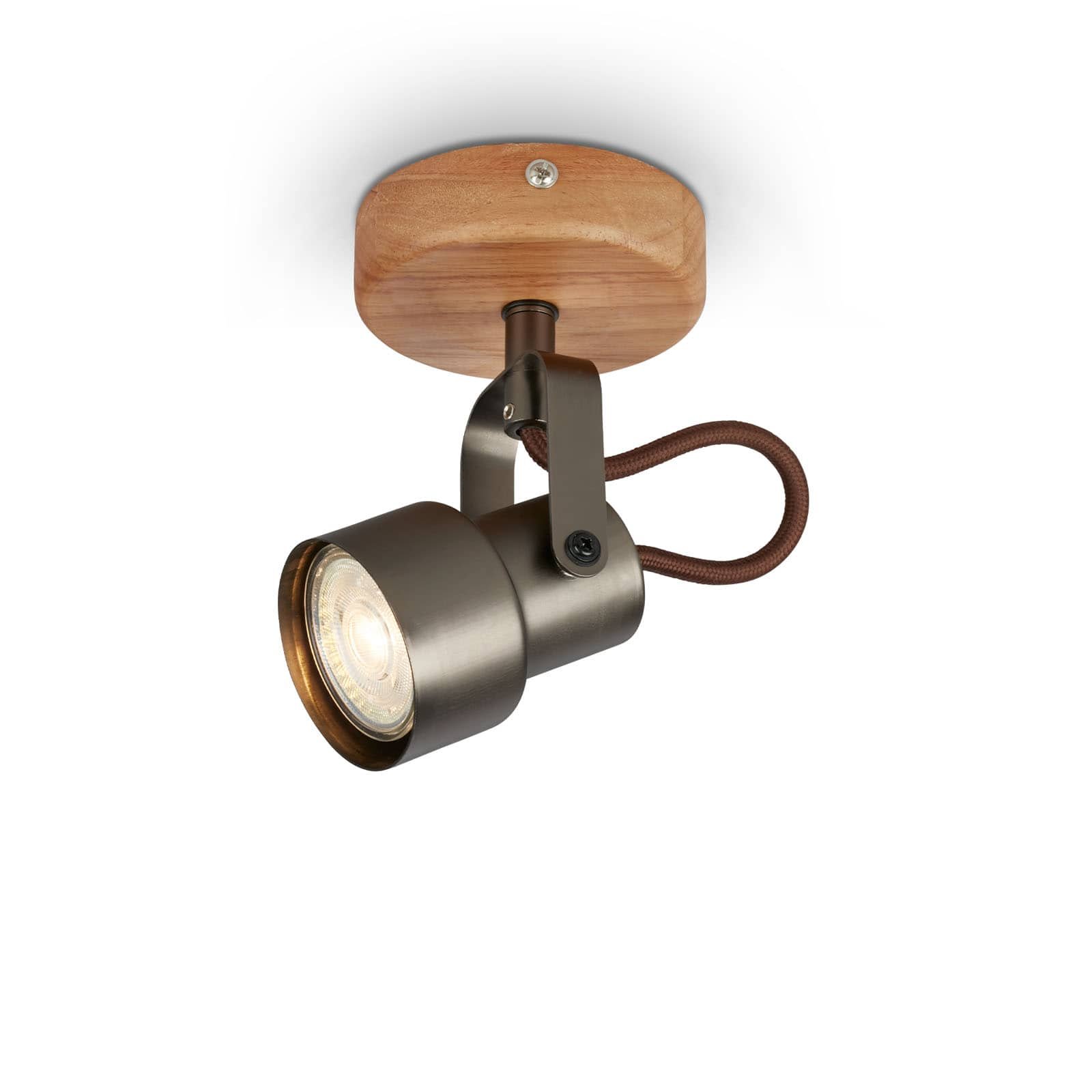 Levně BRILO 2872-015 Bodové svítidlo pr. 9 cm 1xGU10 5W 460lm antická šedá - BRILO