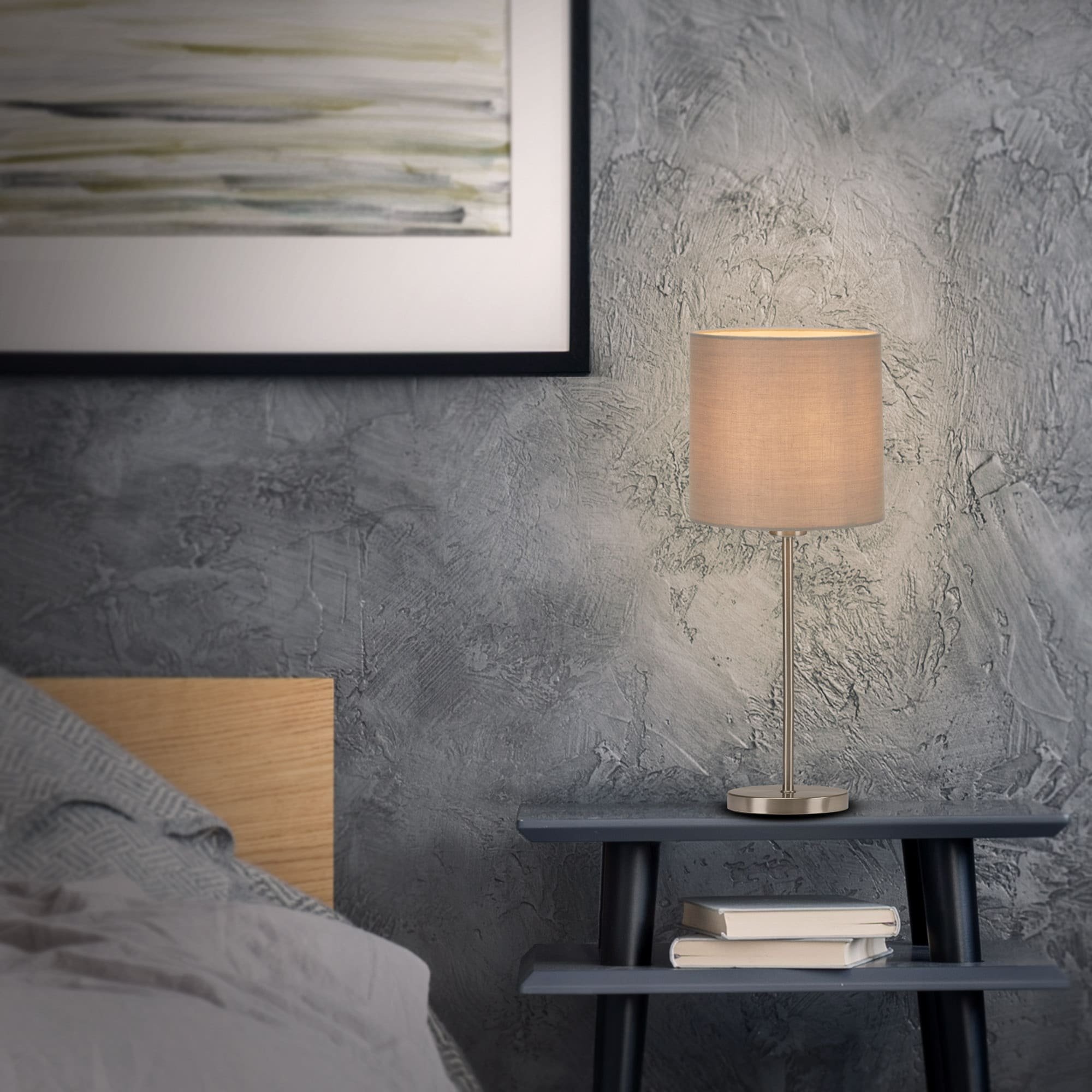 BRILO 7002-011 Stolní lampa, max. 25 W, 38,5 cm, taupe - BRILO (obrázek 3)