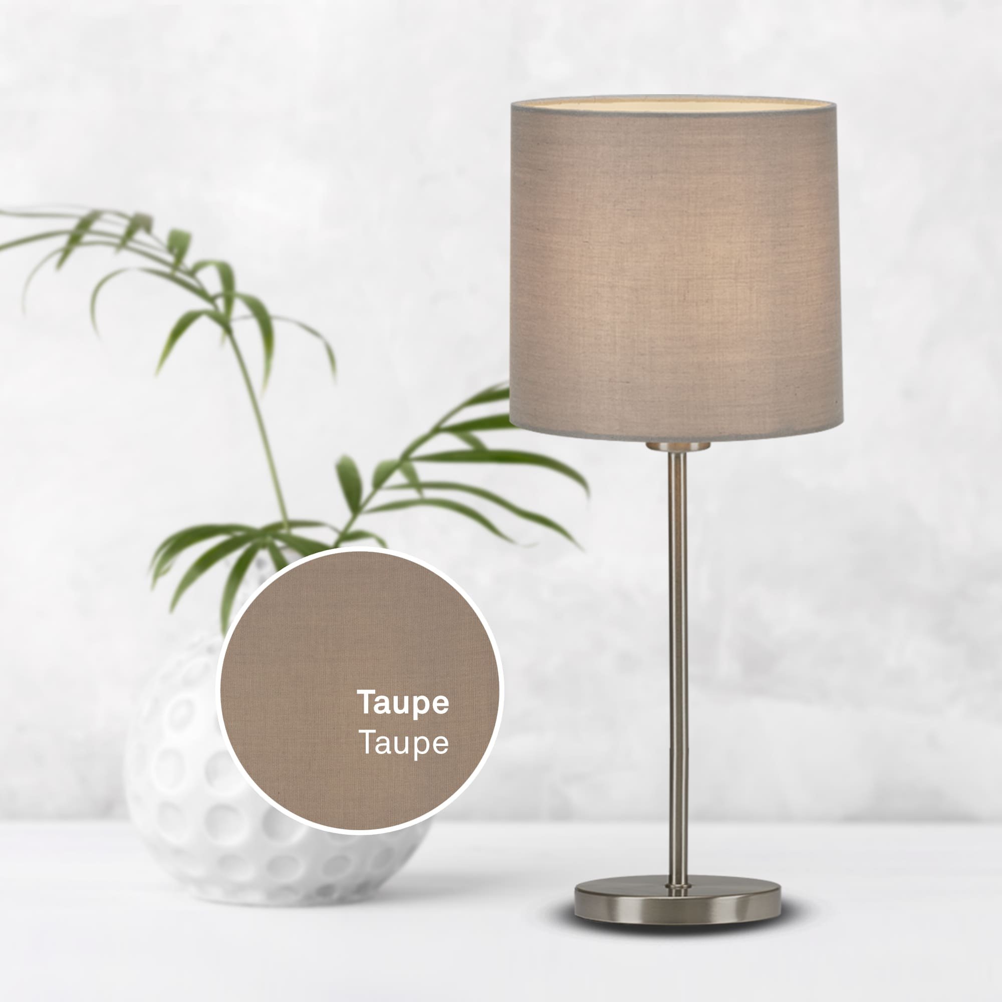 BRILO 7002-011 Stolní lampa, max. 25 W, 38,5 cm, taupe - BRILO (obrázek 4)