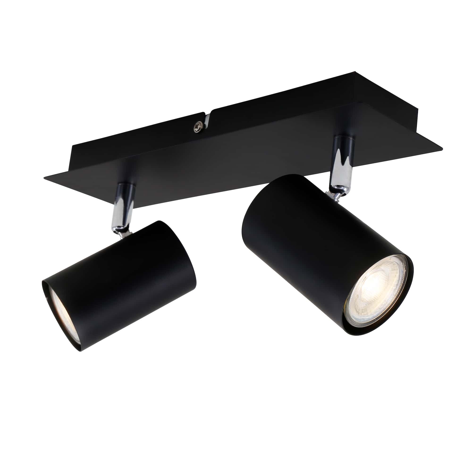 BRILO 2857-025 Bodové svítidlo 29 cm 2xGU10 40W černá - BRILO