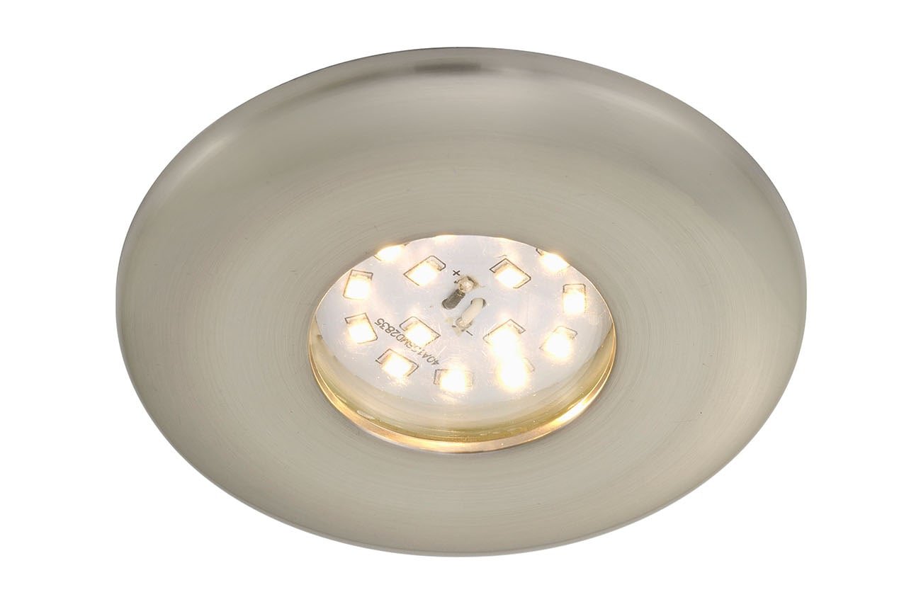 BRI 7227-012 LED vestavné svítidlo, pr. 9,3 cm, 5 W, matný nikl - BRILONER