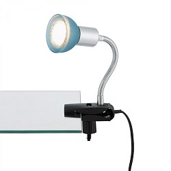 Obrázek pro produkt Ukončená výroba  Flexibilní svítidlo se svorkou 34 cm 1xGU10 3W 250lm titan-modrá - BRILONER