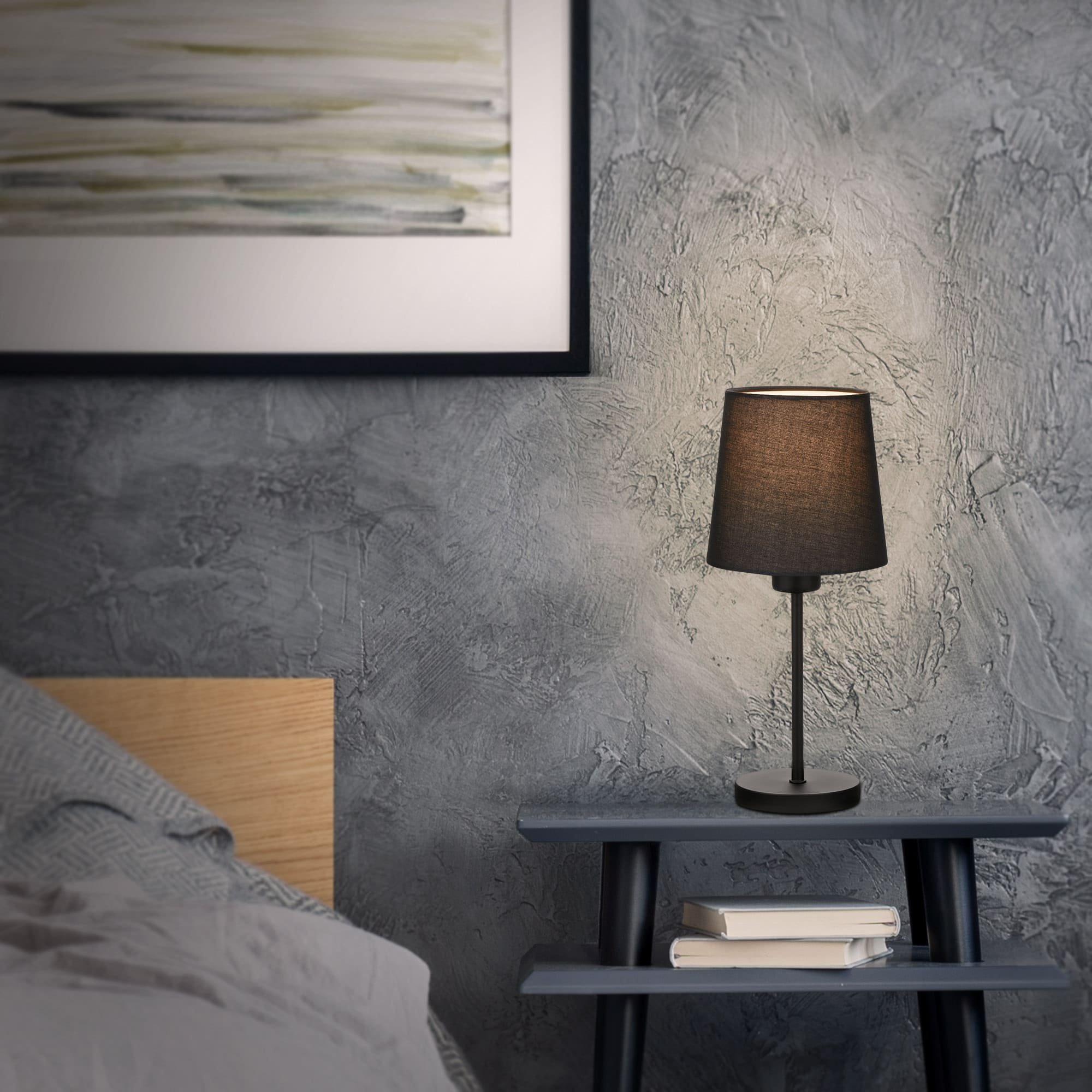 BRILO 7024-015 Stolní lampa, 31,4 cm, max. 25 W, černá - BRILO (obrázek 3)
