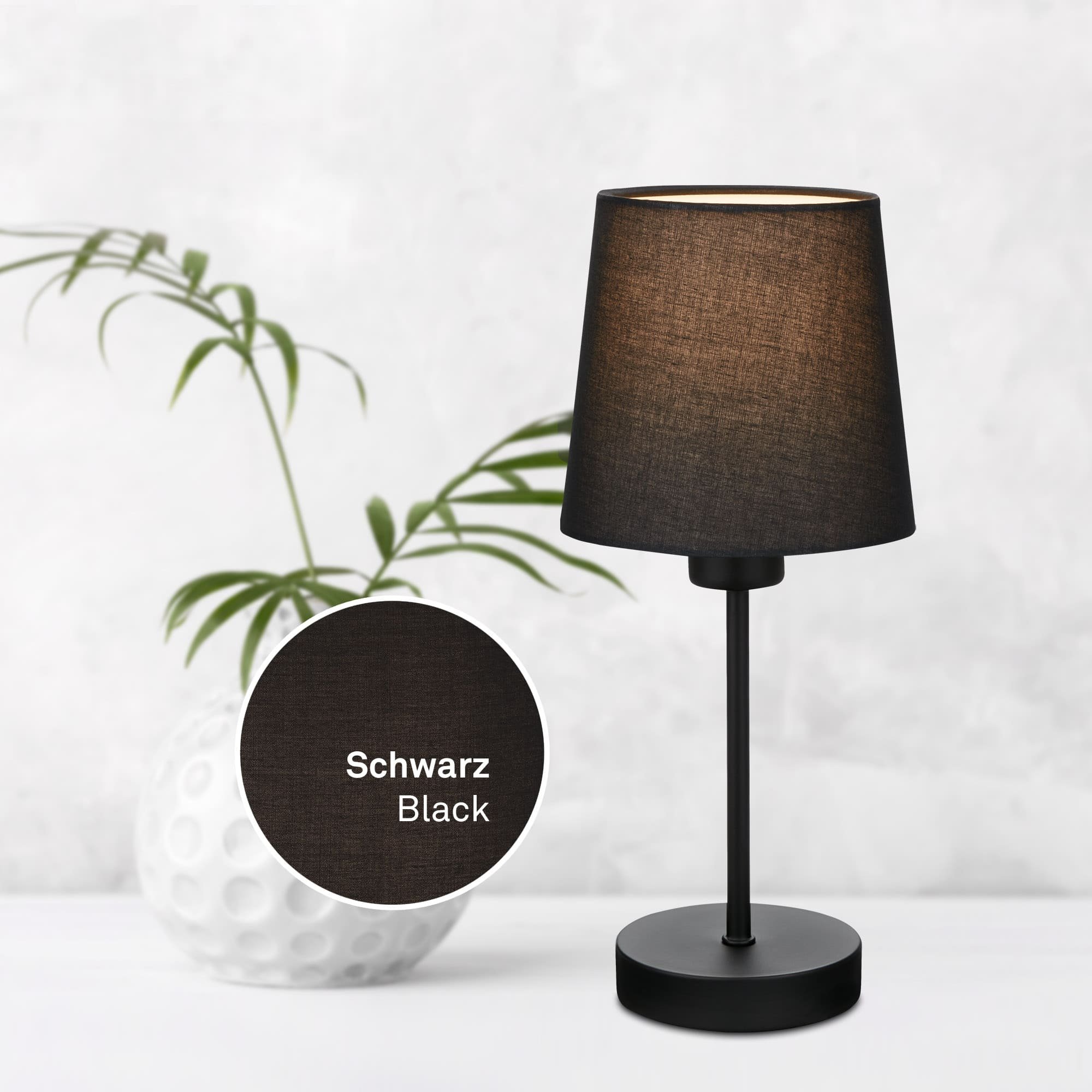 BRILO 7024-015 Stolní lampa, 31,4 cm, max. 25 W, černá - BRILO (obrázek 4)