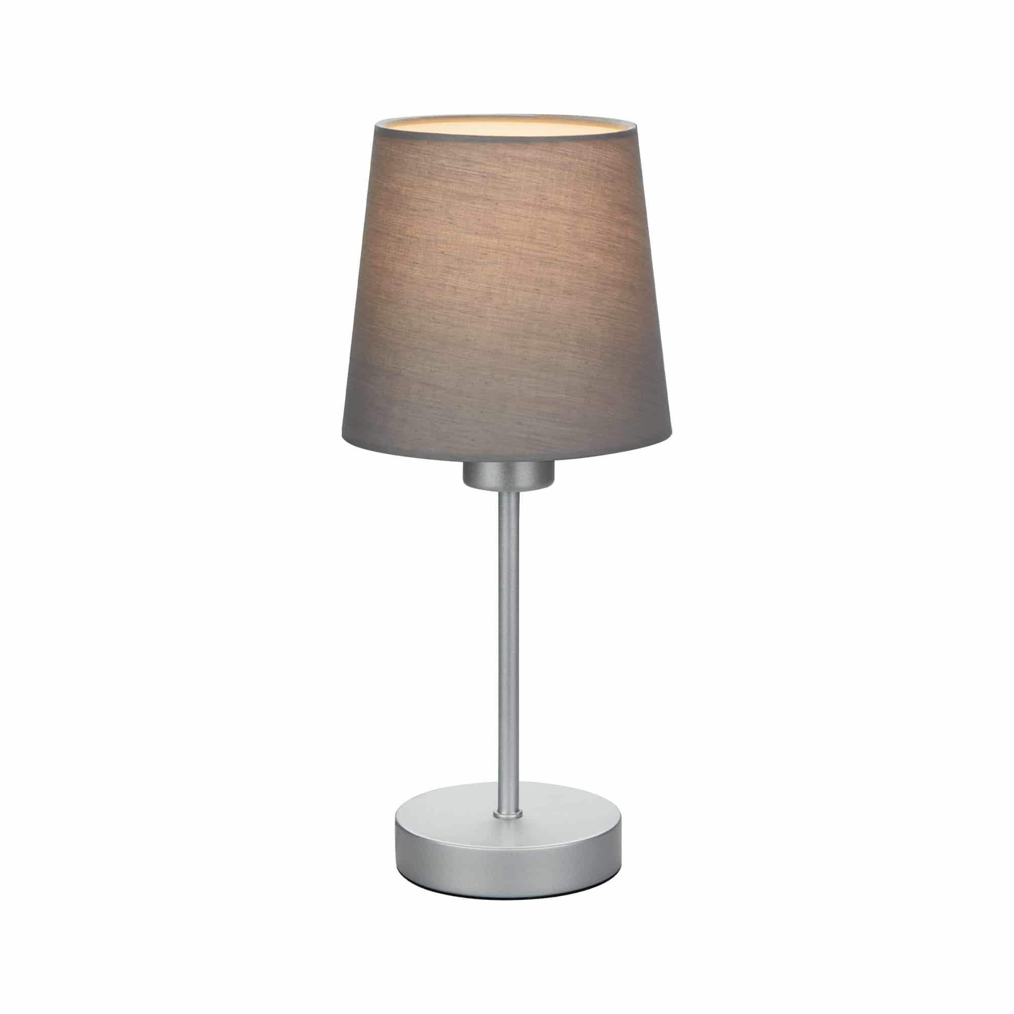 BRILO 7024-014 Stolní lampa, 31,4 cm, max. 25 W, šedá-stříbrná - BRILO