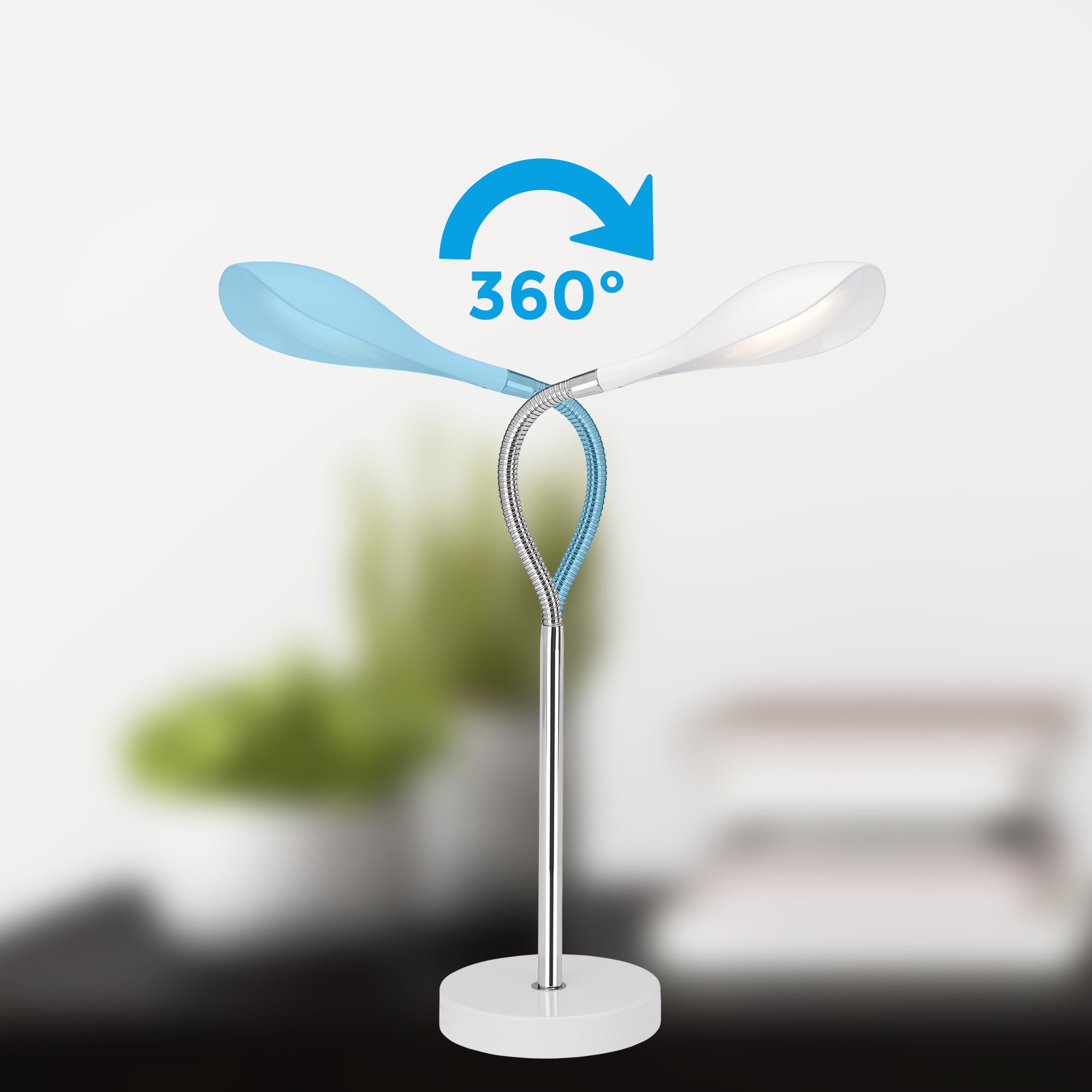 BRILO 7505-016 LED stolní lampa, 40 cm, 4,5 W, bílé - BRILO (obrázek 3)
