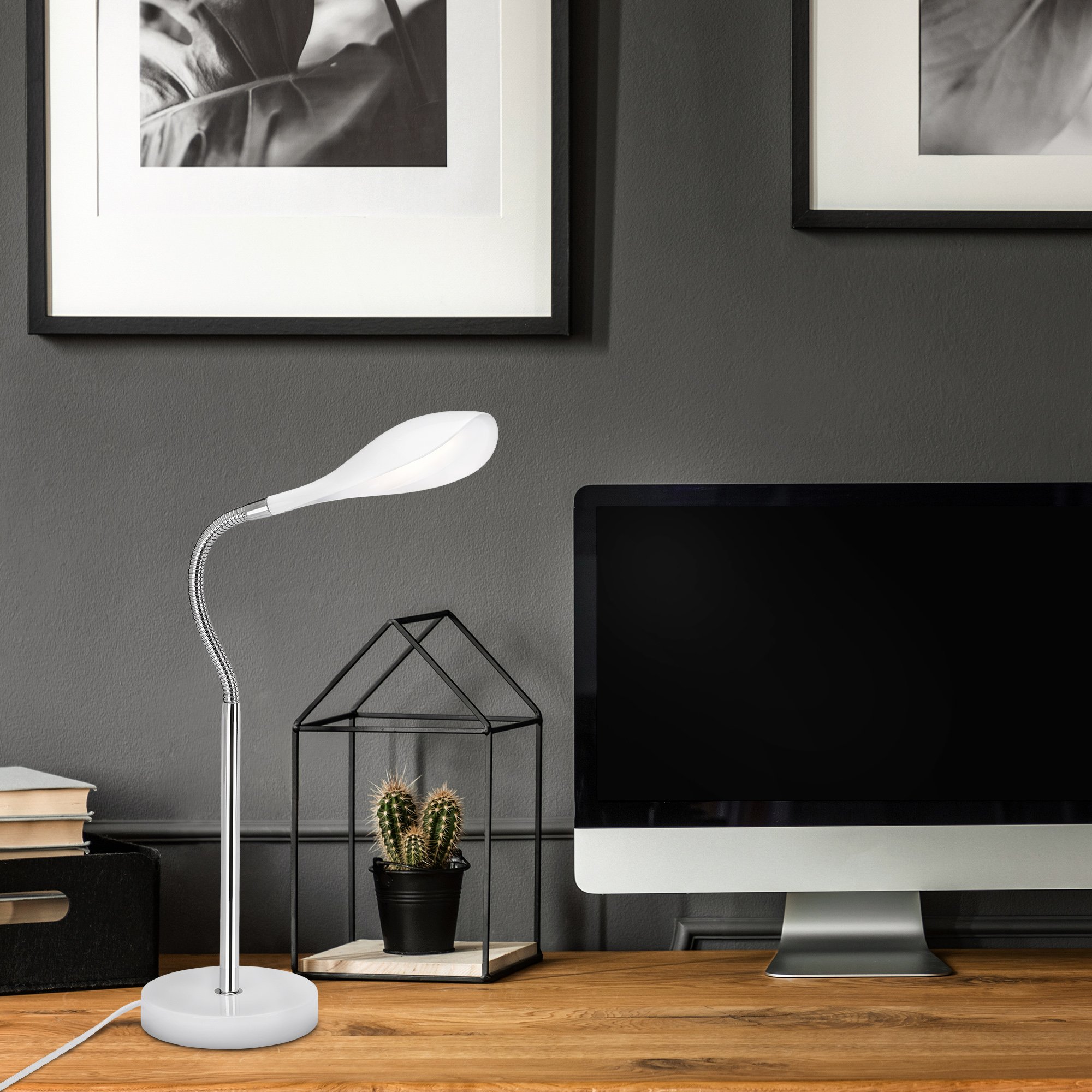 BRILO 7505-016 LED stolní lampa, 40 cm, 4,5 W, bílé - BRILO (obrázek 4)