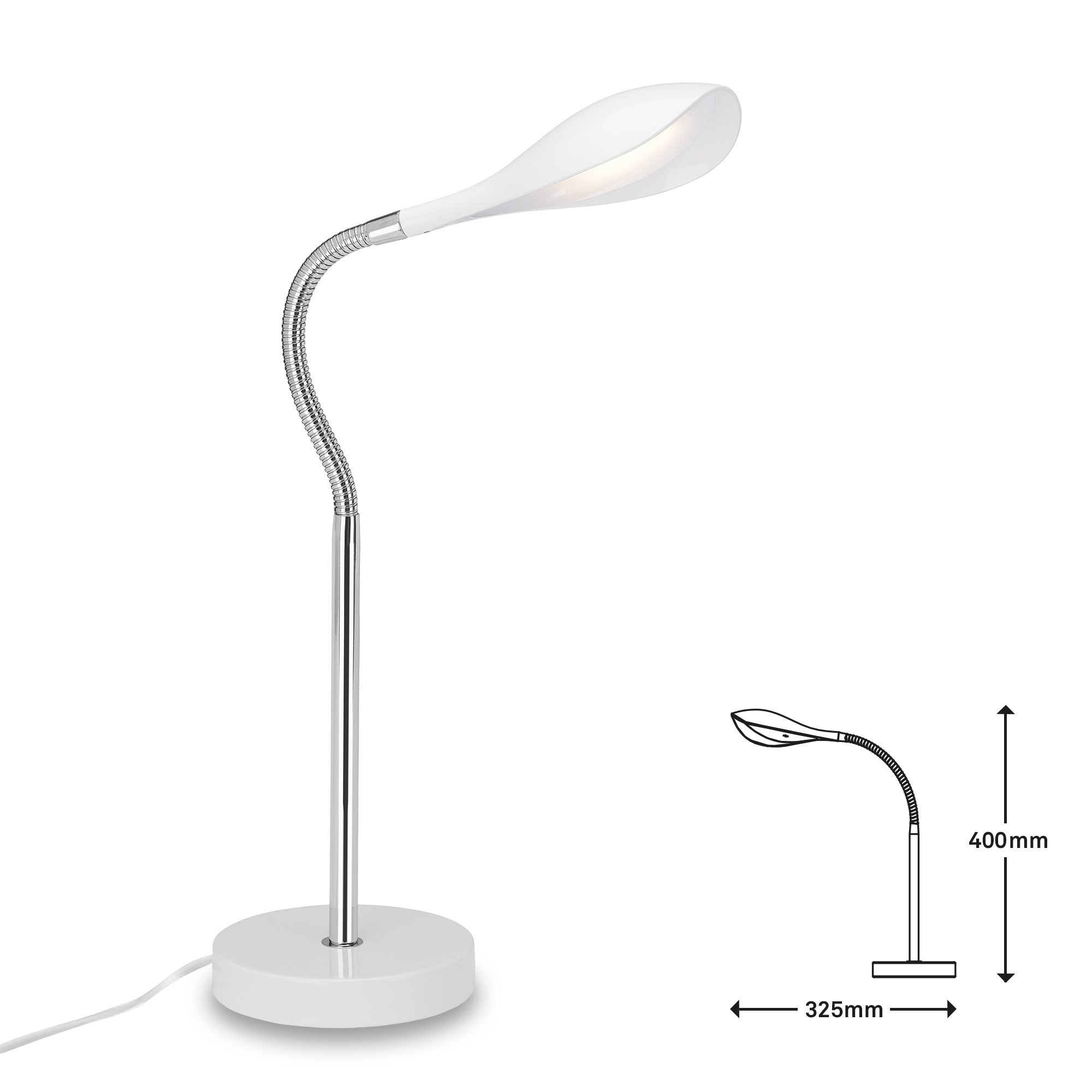 BRILO 7505-016 LED stolní lampa, 40 cm, 4,5 W, bílé - BRILO (obrázek 5)
